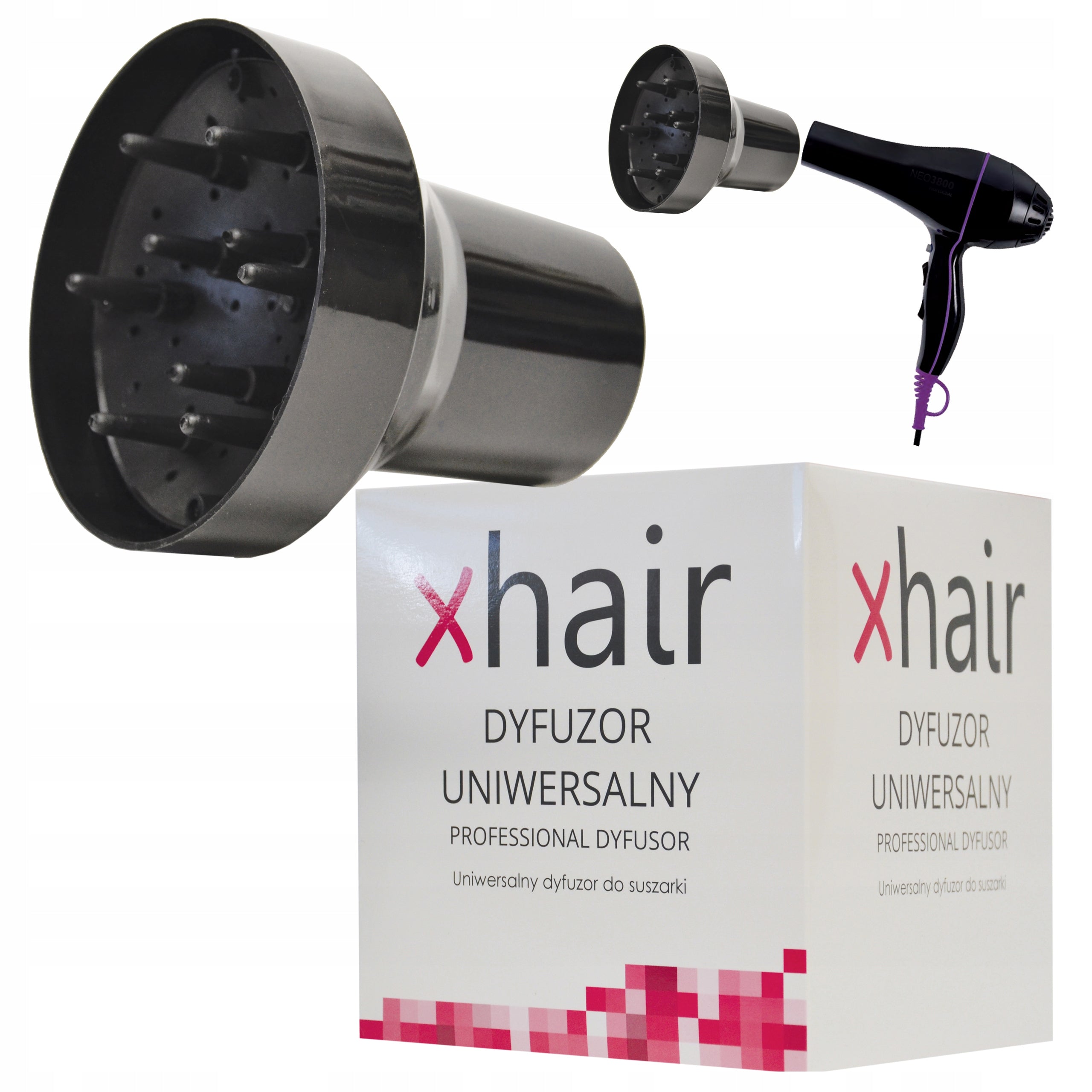 Universal HAIRDRESSER Dryer Diffuser for Making Hair Curls XHAIR Packaging status original