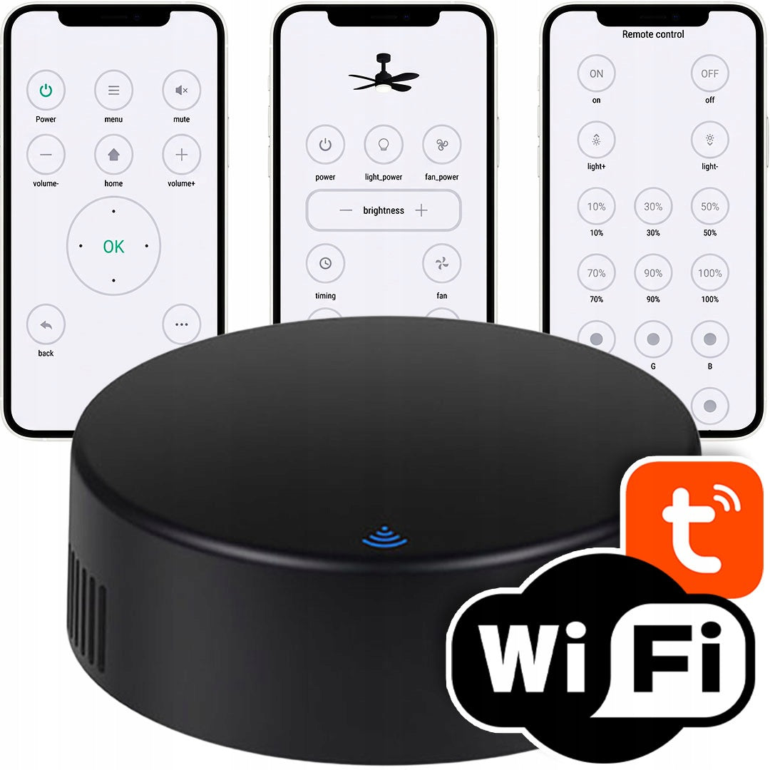 Universal IR + RF 433 copy remote control for WiFi on Android iOS TUYA