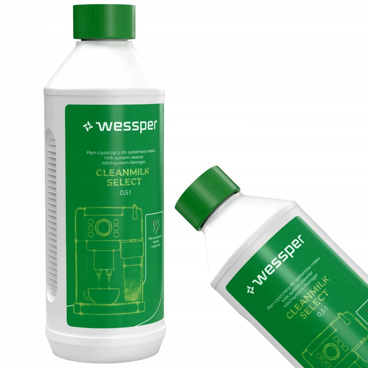 Universal Milk Circuit Cleaner Wessper for coffee machine 0,5L Manufacturer code WES110-GREEN