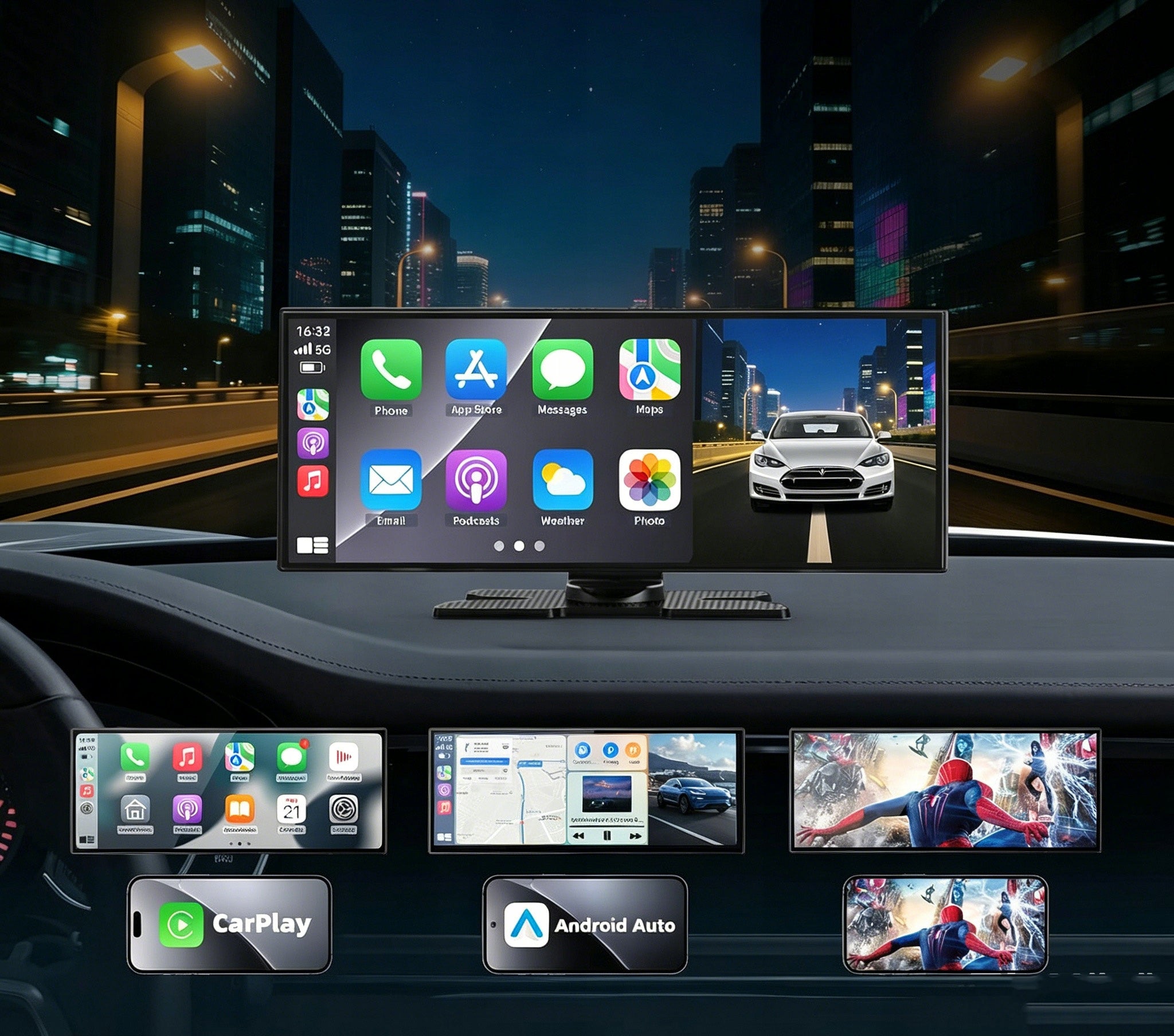 Universal Screen 11.5" Car Radio Multimedia Carplay AndroidAuto Manufacturer code 27044574-1