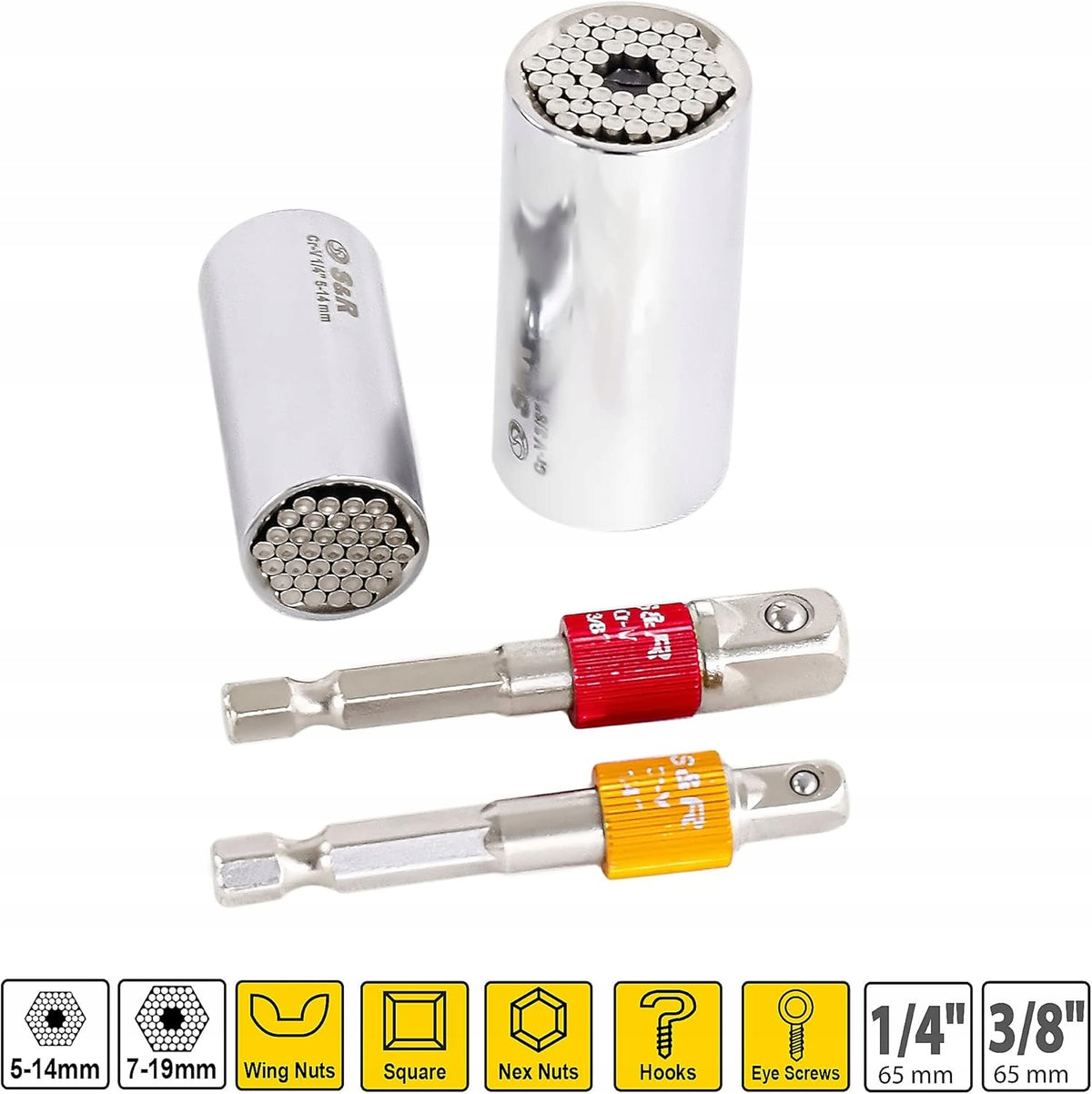 Universal cap socket wrench S&R socket wrench set adapter 2sz Packaging status original