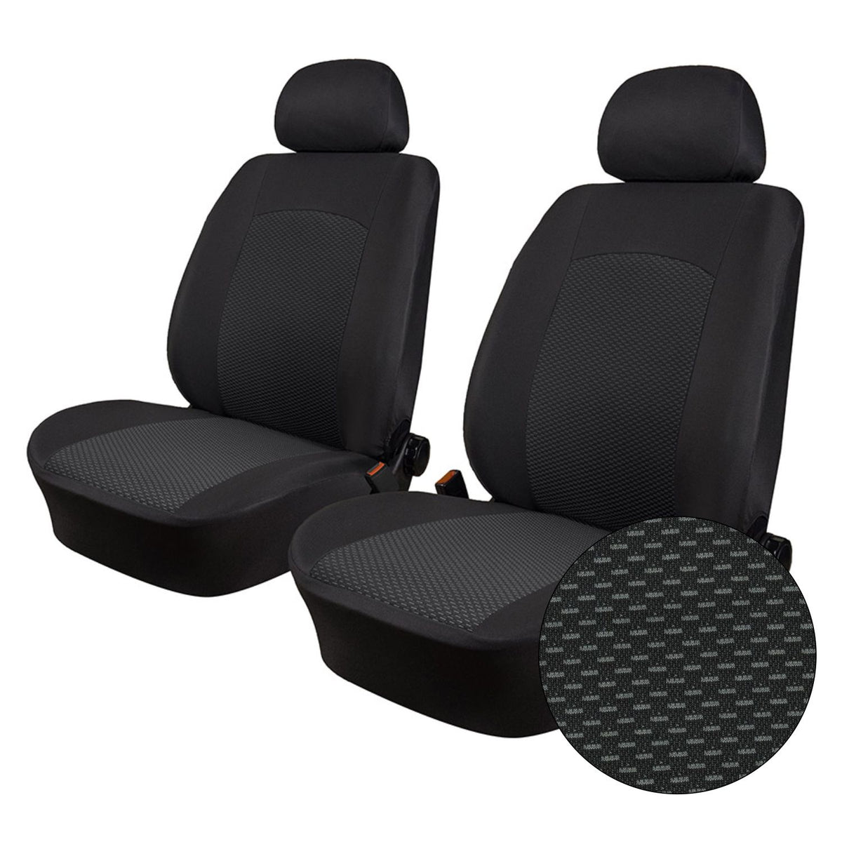 Universal car covers 1+1 for 2 people for front seats with headrests
