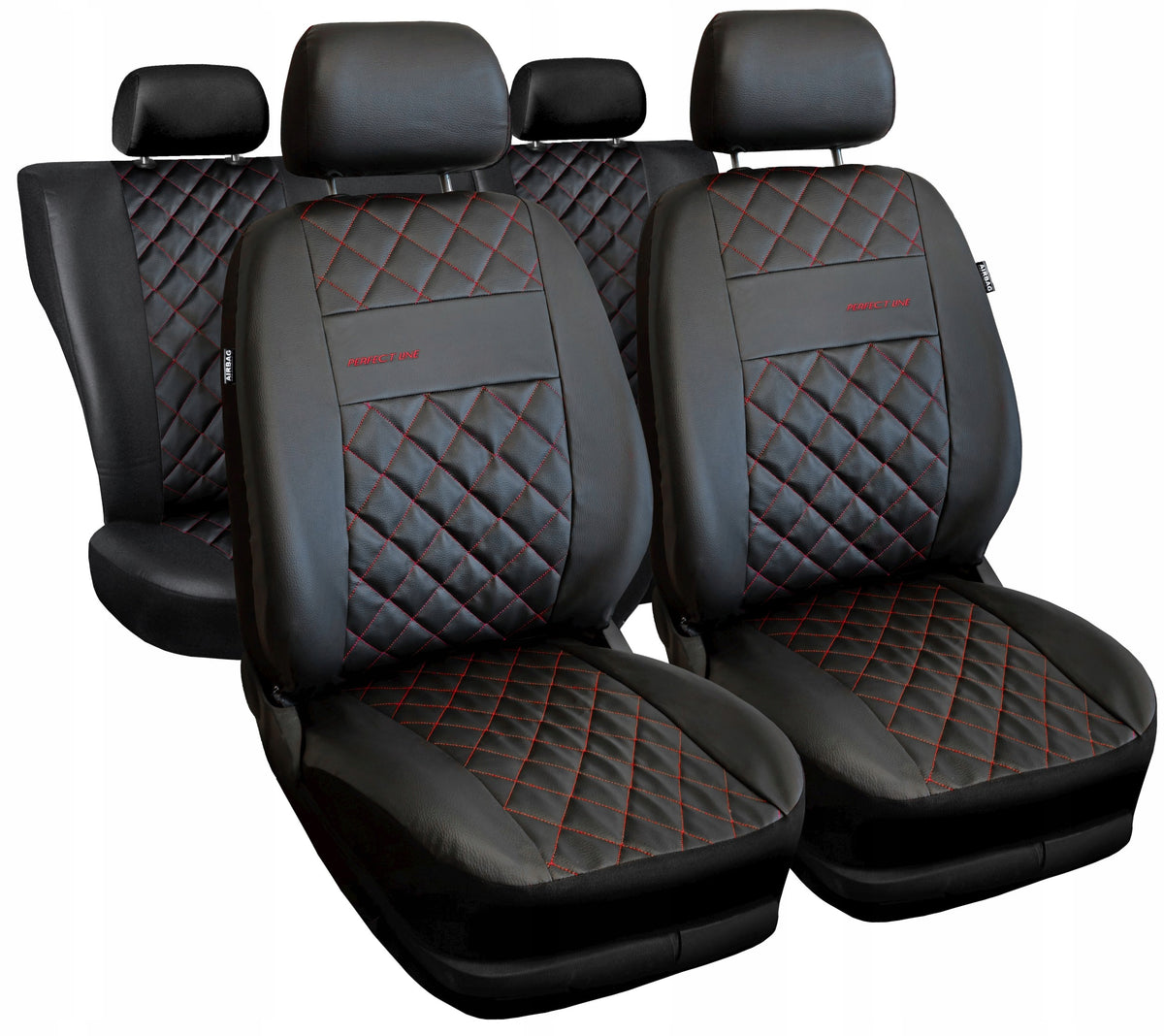 Universal car seat covers set PERFECT LINE Red