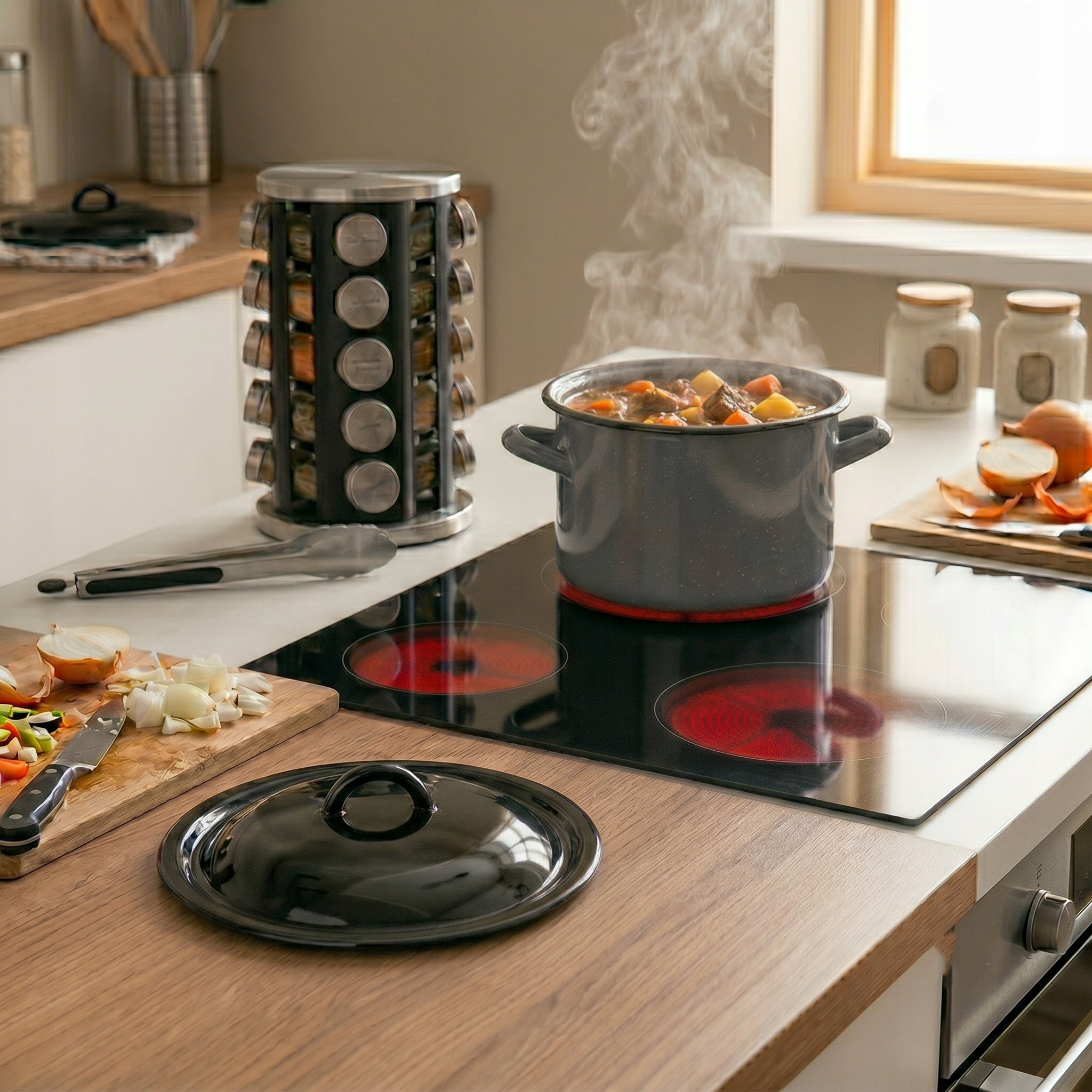 Universal enameled pot lid Silesia black 20 cm Brand Silesia