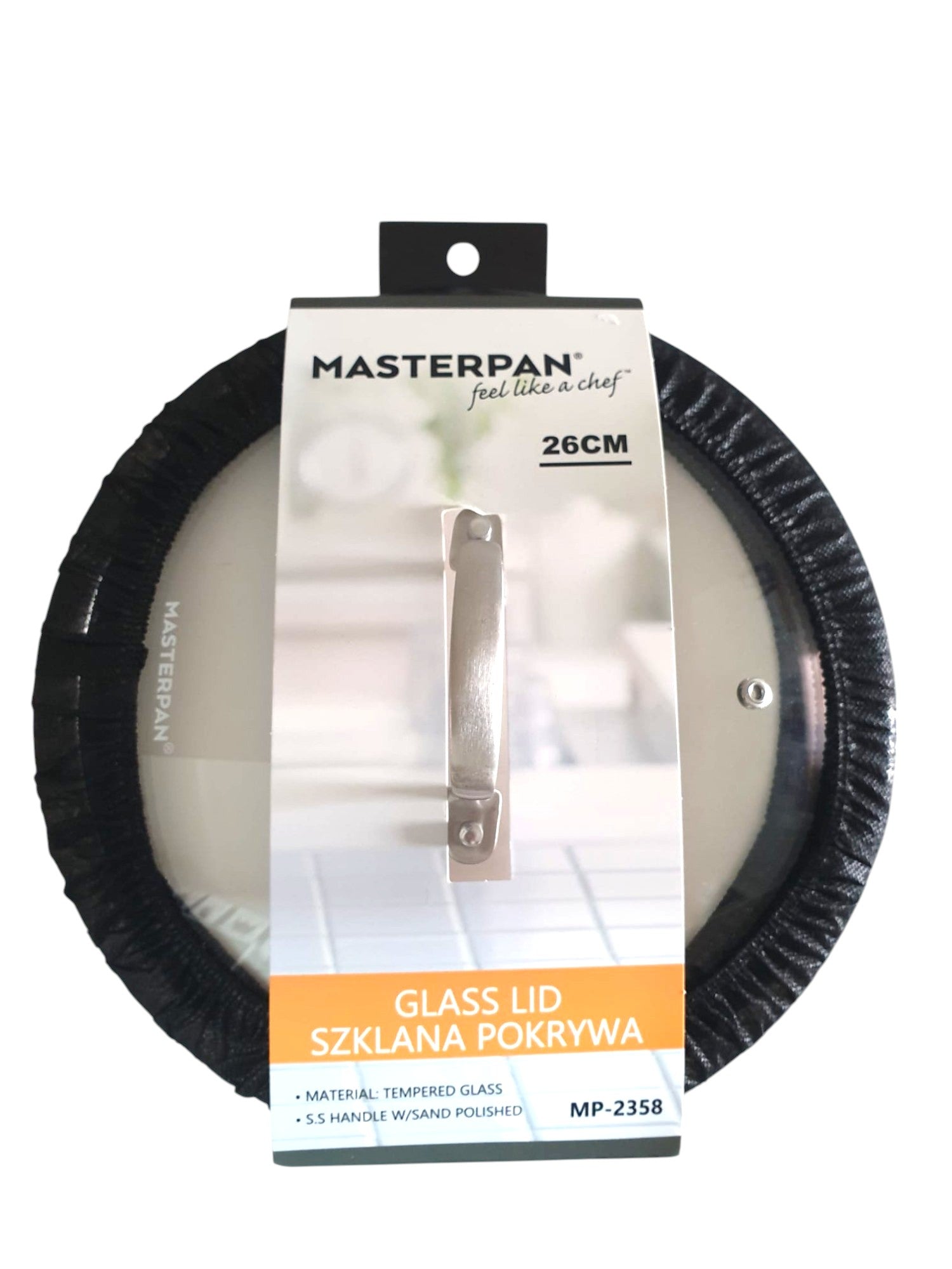 Universal glass lid for pan pot cover 26CM MASTERPAN Brand Masterpan