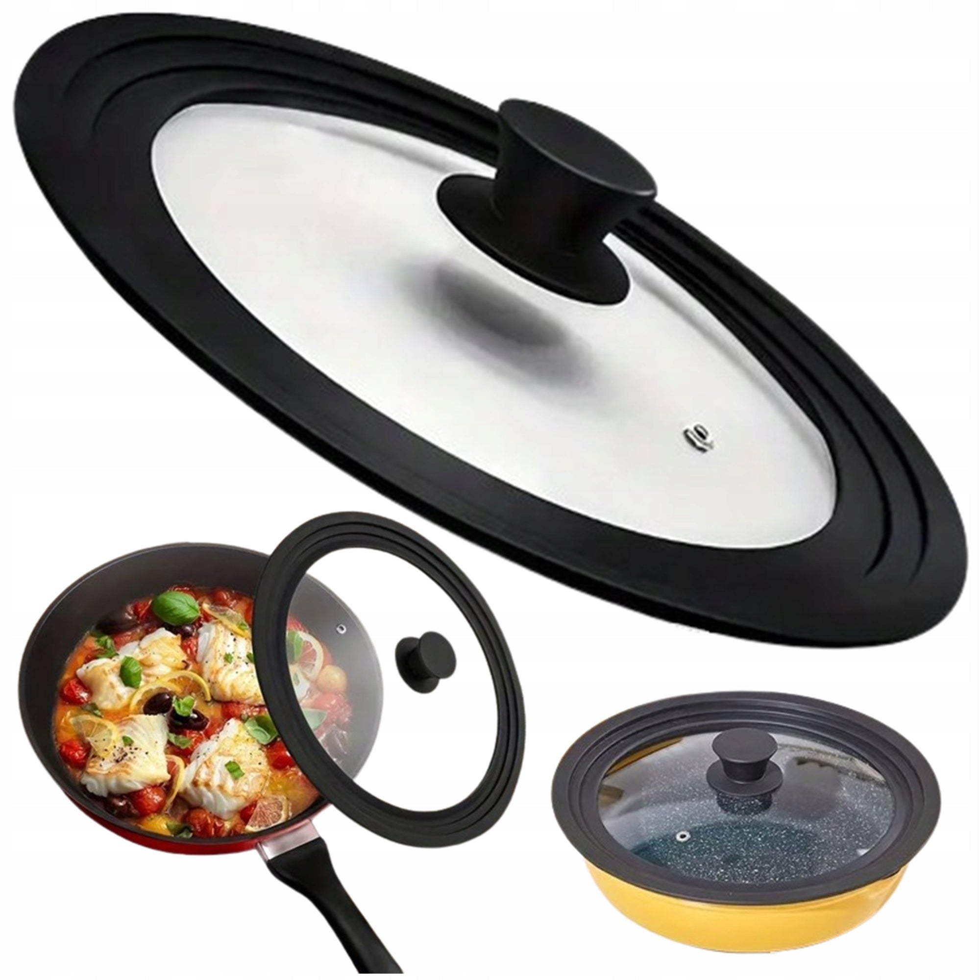 Universal lid for pots heat-resistant lid 24 26 28 cm