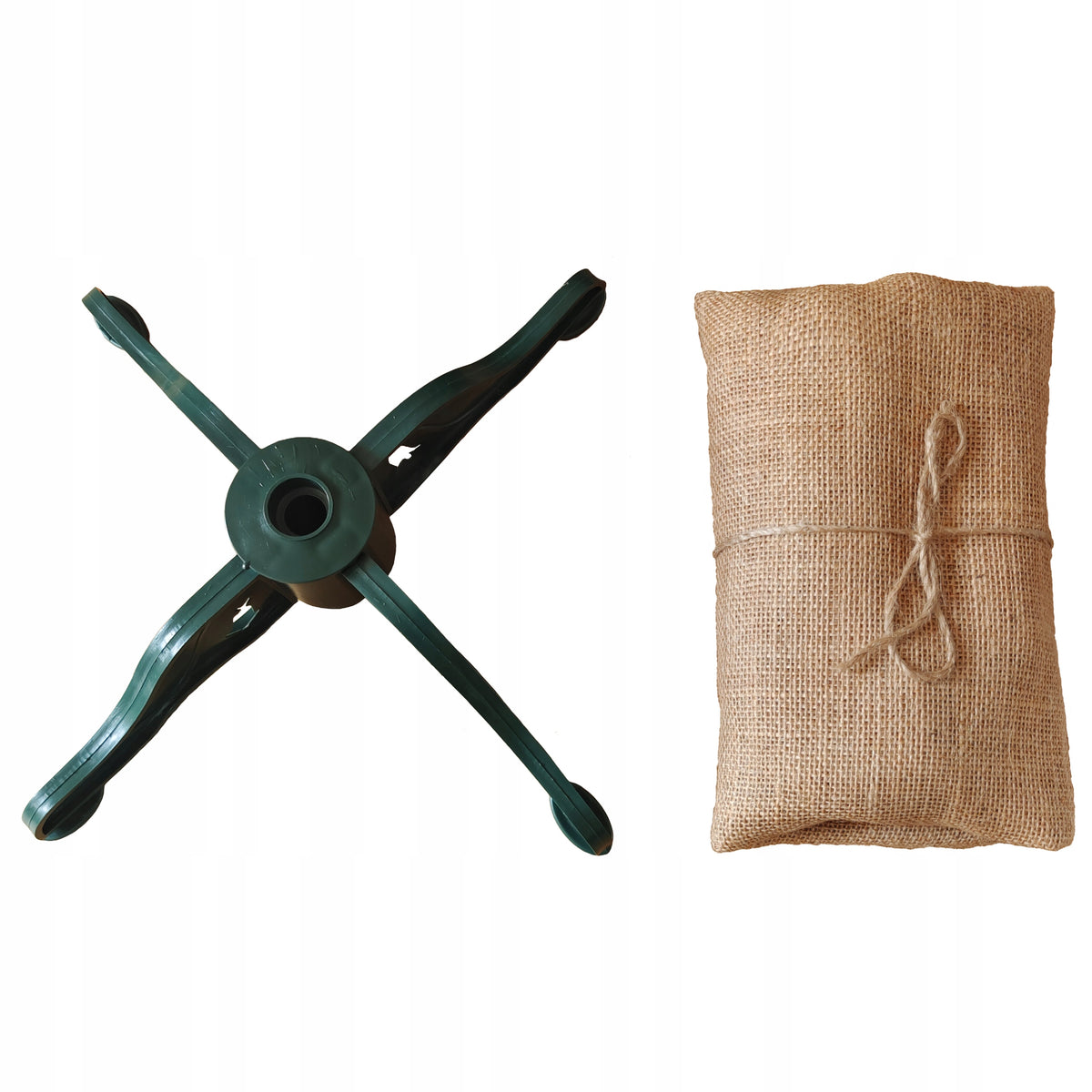 Universal plastic stand for artificial Christmas tree 100 -160 cm jute EAN (GTIN) 5905515330442