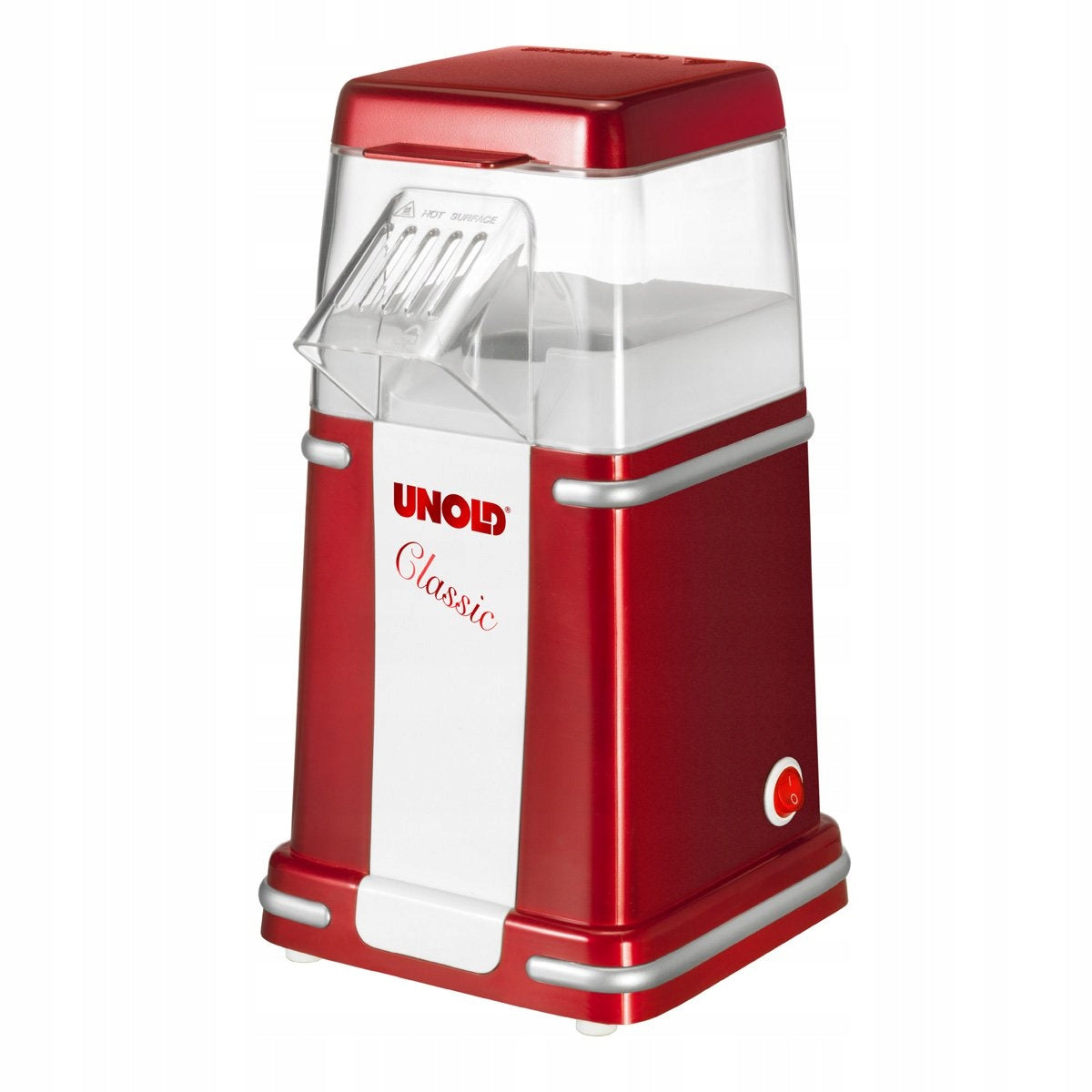 Unold 48525 Classic - 900W non-fat popcorn machine, red