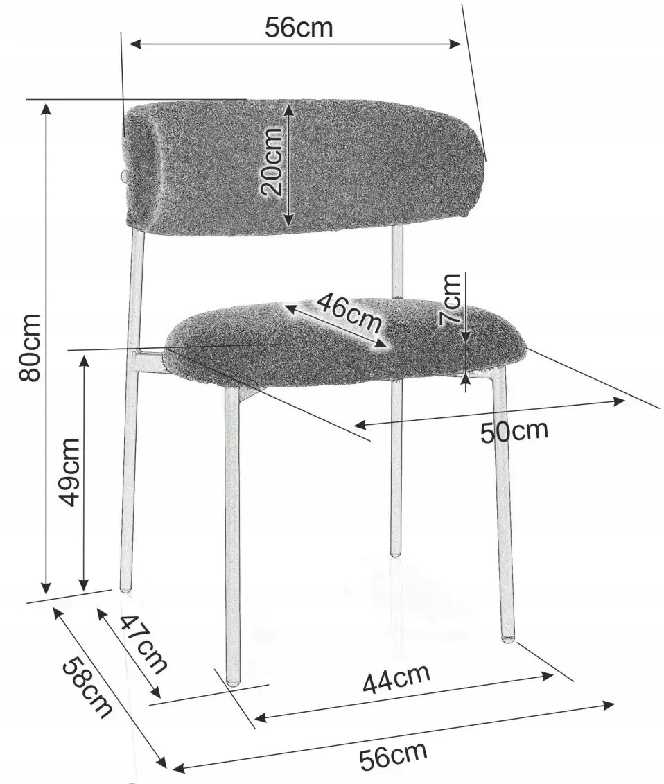 Upholstered Dining Chair Scandinavian Cashmere/Beige ELTON SIGNAL Manufacturer code ELTONBRKJBE