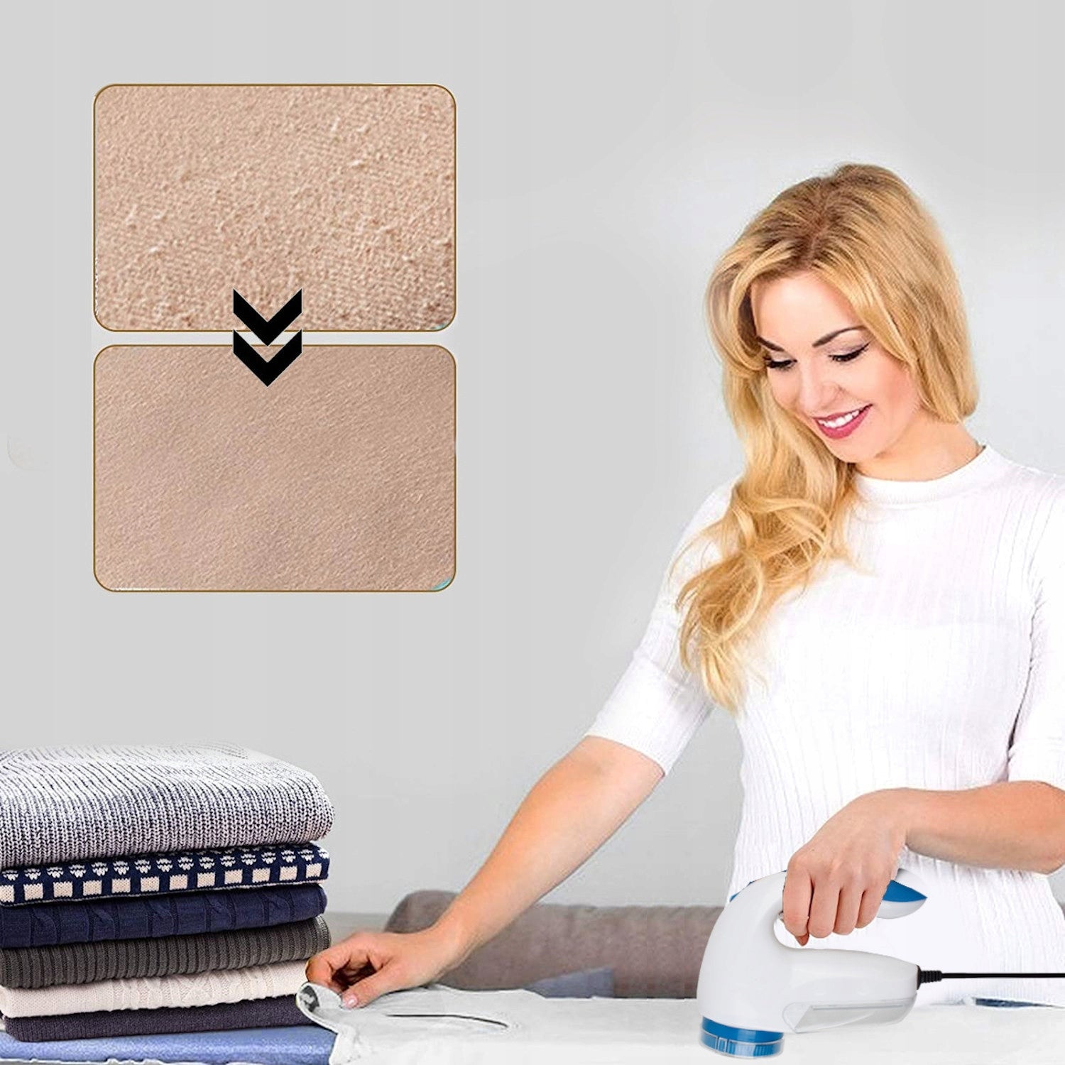 Upholstery sweater clothes shaver NETWORK 230V LARGE STRONG 3 KNIVES BRUSH Packaging status original