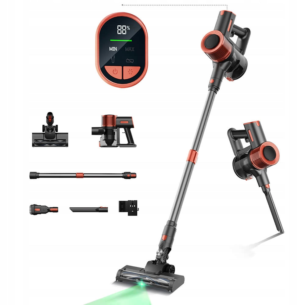 Upright Cordless Vacuum Cleaner JIGOO C200 23Kpa 350W LED 40 Min 72dB 1.2L Packaging status original
