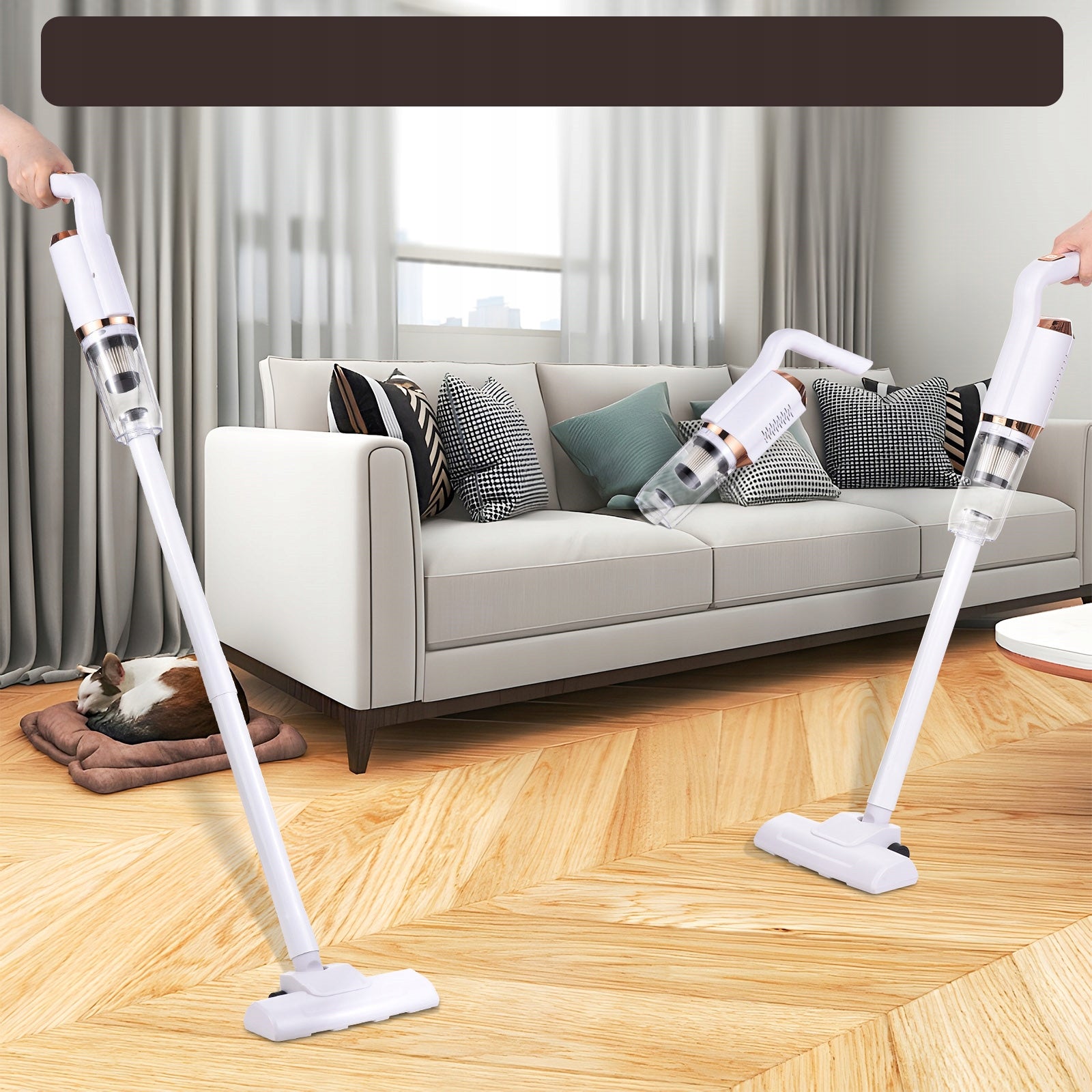 Upright Vacuum Cleaner 3in1 Cordless Upright Vacuum Cleaner 8,5 KPA 120W white Manufacturer code siurb balt auks
