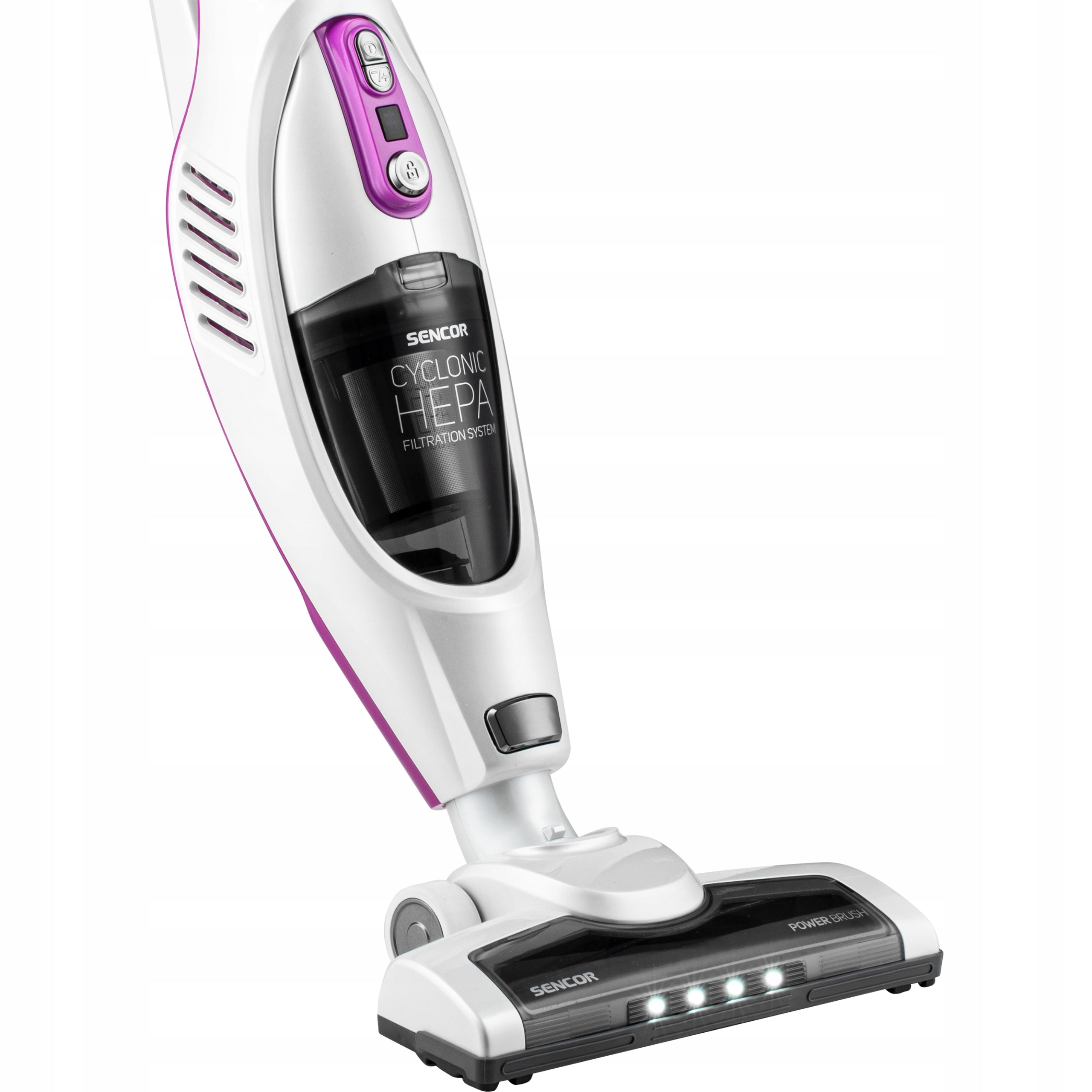 Upright vacuum cleaner 2in1 HEPA 2 SUCTION POWER 2200 mAh 35 MIN Sencor SVC 7814VT Product weight with unit packaging 3.124 kg