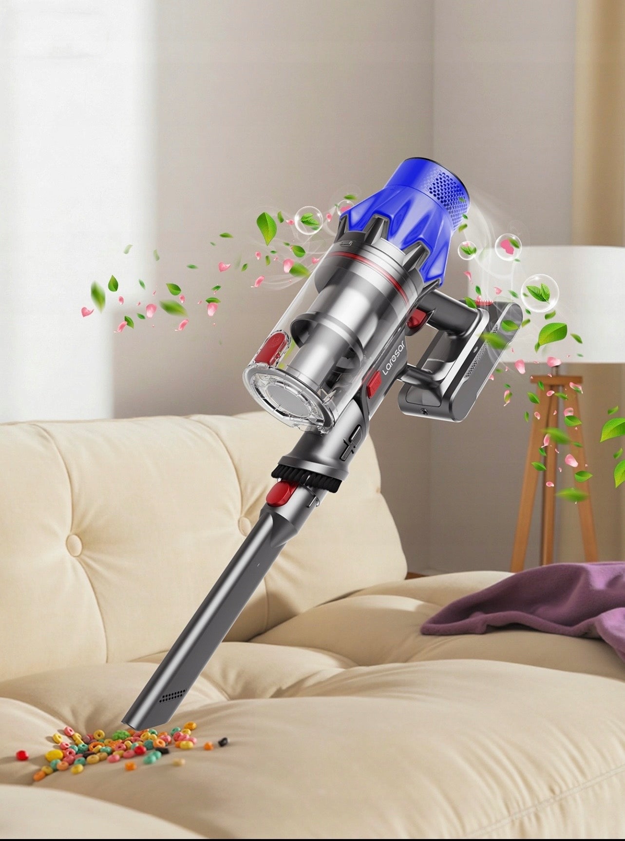 Upright vacuum cleaner Laresar V7S yellow/gold Wet mode no