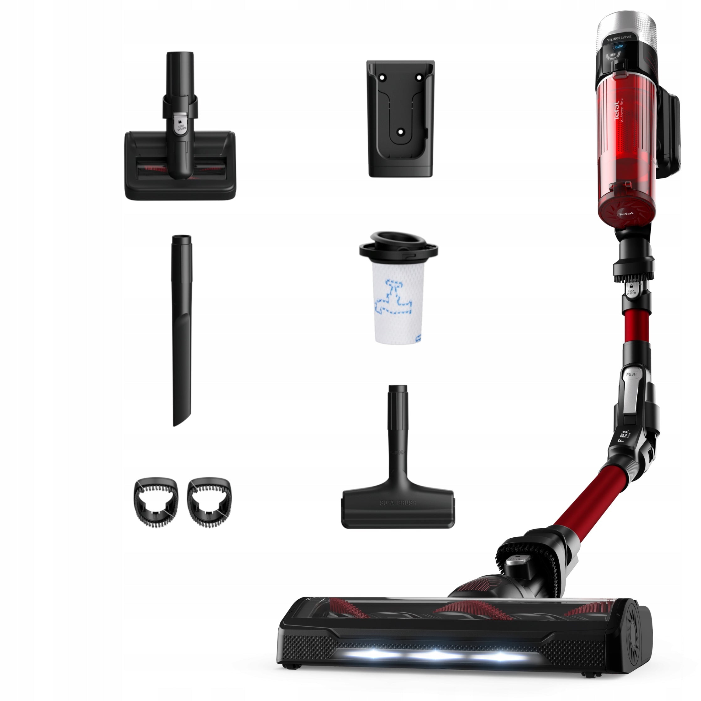 Upright vacuum cleaner Tefal X-Force Flex 9.60 TY2079 turbo brush powerful manual