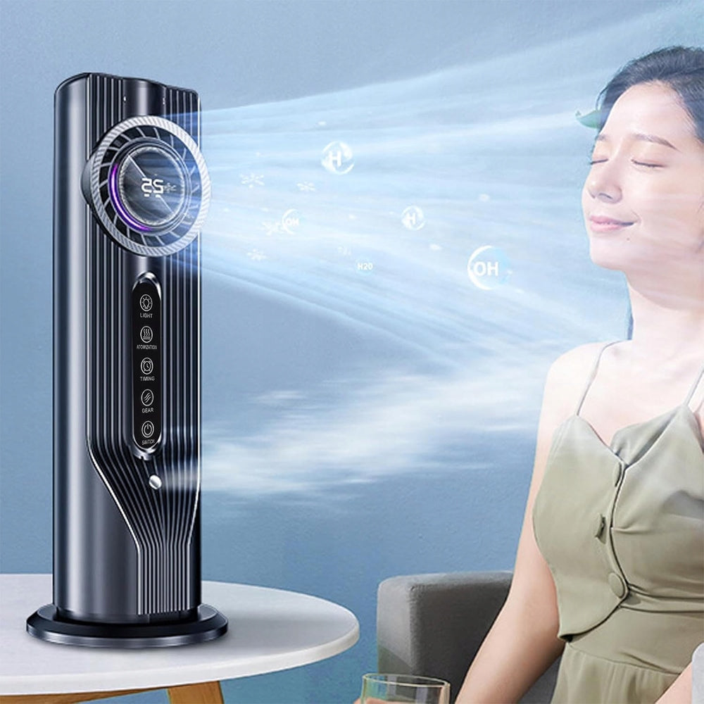 Usb Column Humidifier Fan Water Mist Quiet For Office Brand Bedee
