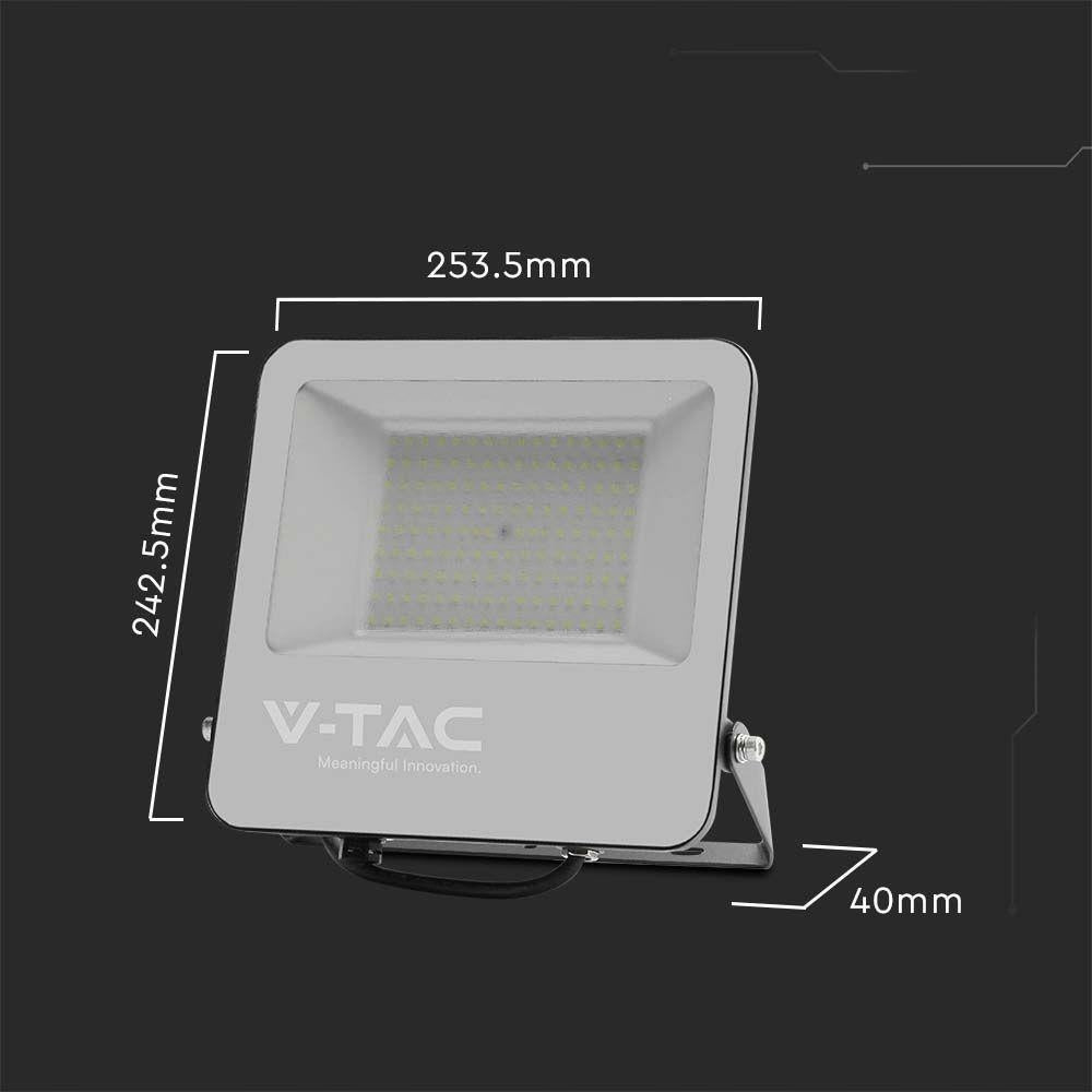 V-TAC LED Floodlight 100W Black 4000K 18500lm IP65 Brand V-TAC