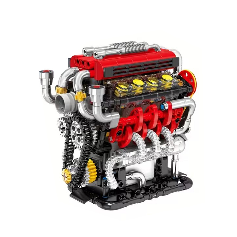 V8 Engine Model Combustion Engine for Construction, Construction Kit Packaging status original