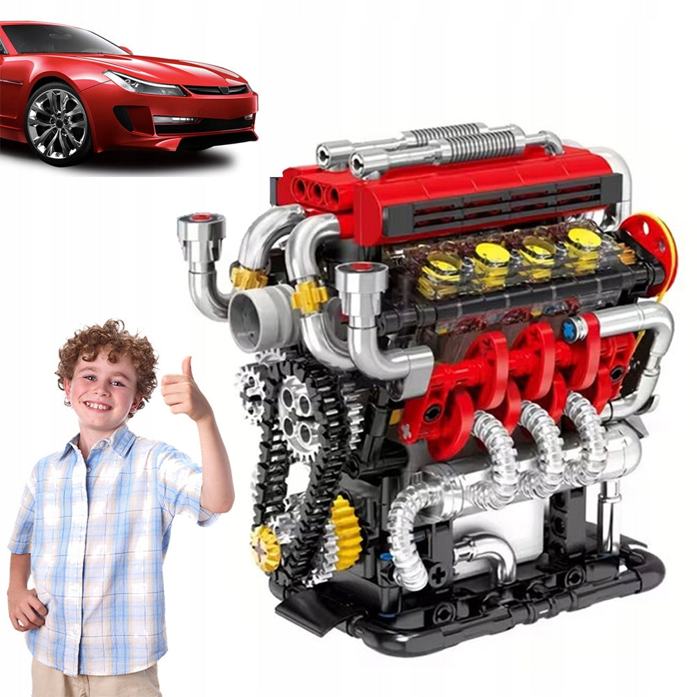 V8 Engine Model Combustion Engine for Construction, Construction Kit