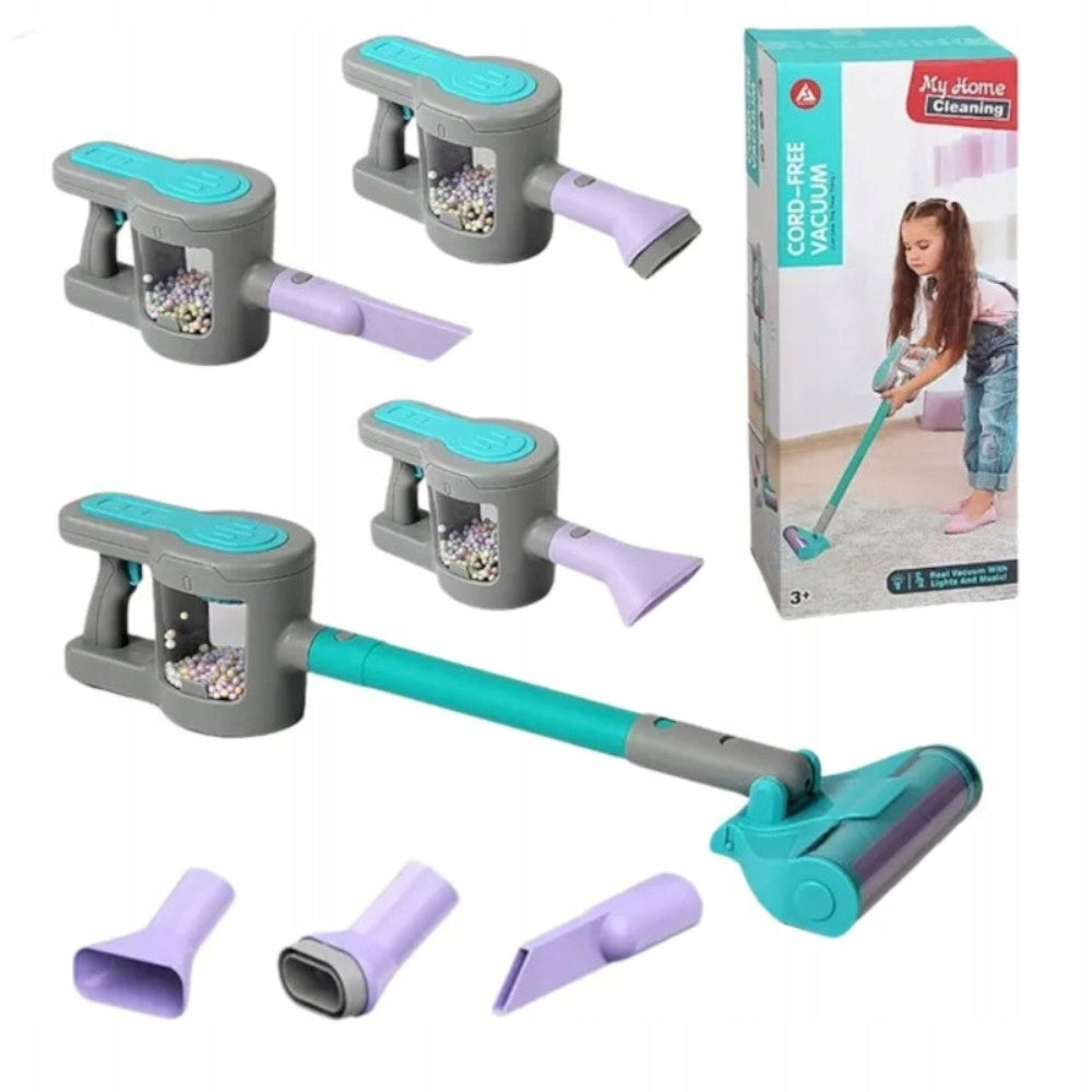 VACUUM CLEANER FOR CHILDREN VERTICAL 4 TIPS SOUND 4IN1 TOYS GIFT Manufacturer code Odkurzacz dziecięcy 4w1