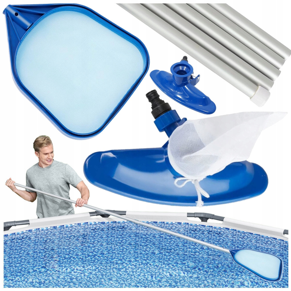 VACUUM CLEANER FOR CLEANING SWIMMING POOLS AVENLI 249CM LONG