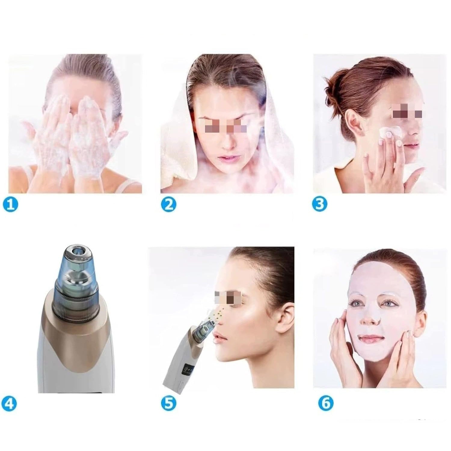 VACUUM CLEANER FOR PORE BLACKHEADS FACIAL CLEANSING 3 LEVELS MICRODERMABRASION Product weight with unit packaging 0.173 kg