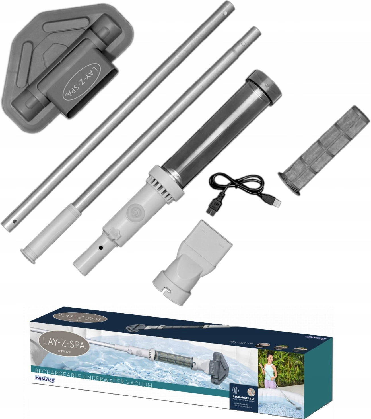 VACUUM CLEANER FOR SPA POOLS OR BATHTUBS BESTWAY 60327 CORDLESS
