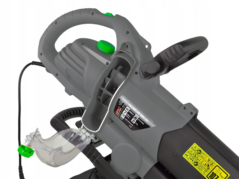 VACUUM CLEANER LEAF BLOWER NAC 3000 IN SHREDDING SPEED CONTROL Output 14 m3/min