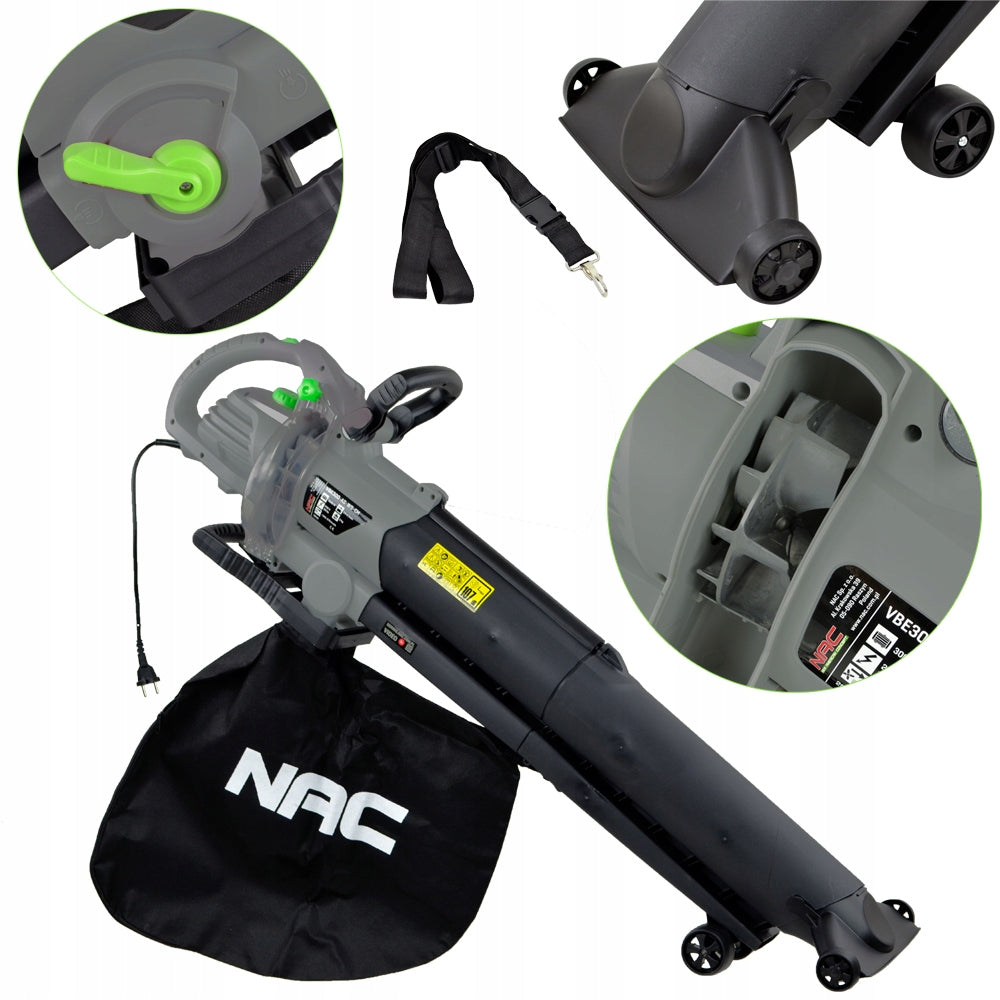 VACUUM CLEANER LEAF BLOWER NAC 3000 IN SHREDDING SPEED CONTROL