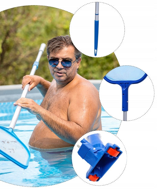 VACUUM CLEANER POOL BRUSH CLEANING BOTTOM WALLS BESTWAY INTEX SET 4IN1 Model ODKURZACZ BASENOWY SZCZOTKA PODBIERAK MB01