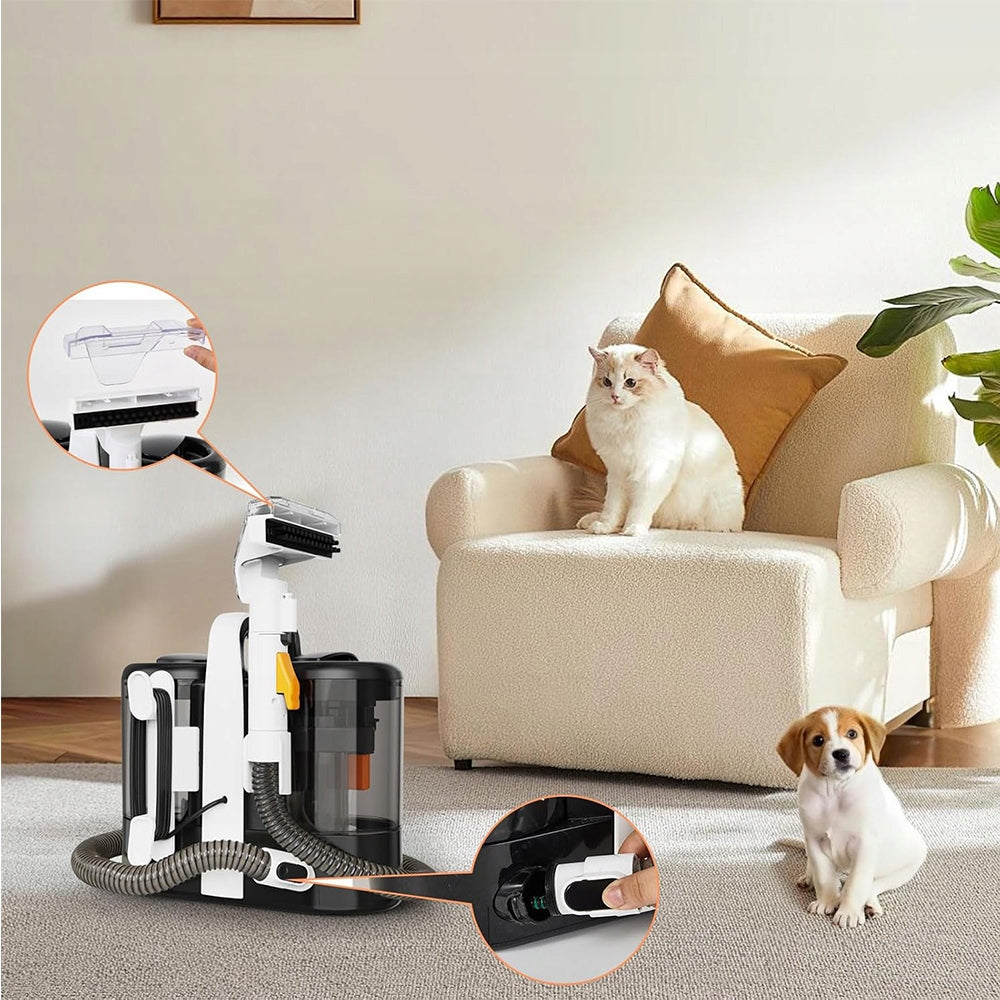 VACUUM CLEANER POWERFUL WET AND DRY FABRIC CLEANING MACHINE 600W 1.5L Operating range 3 m