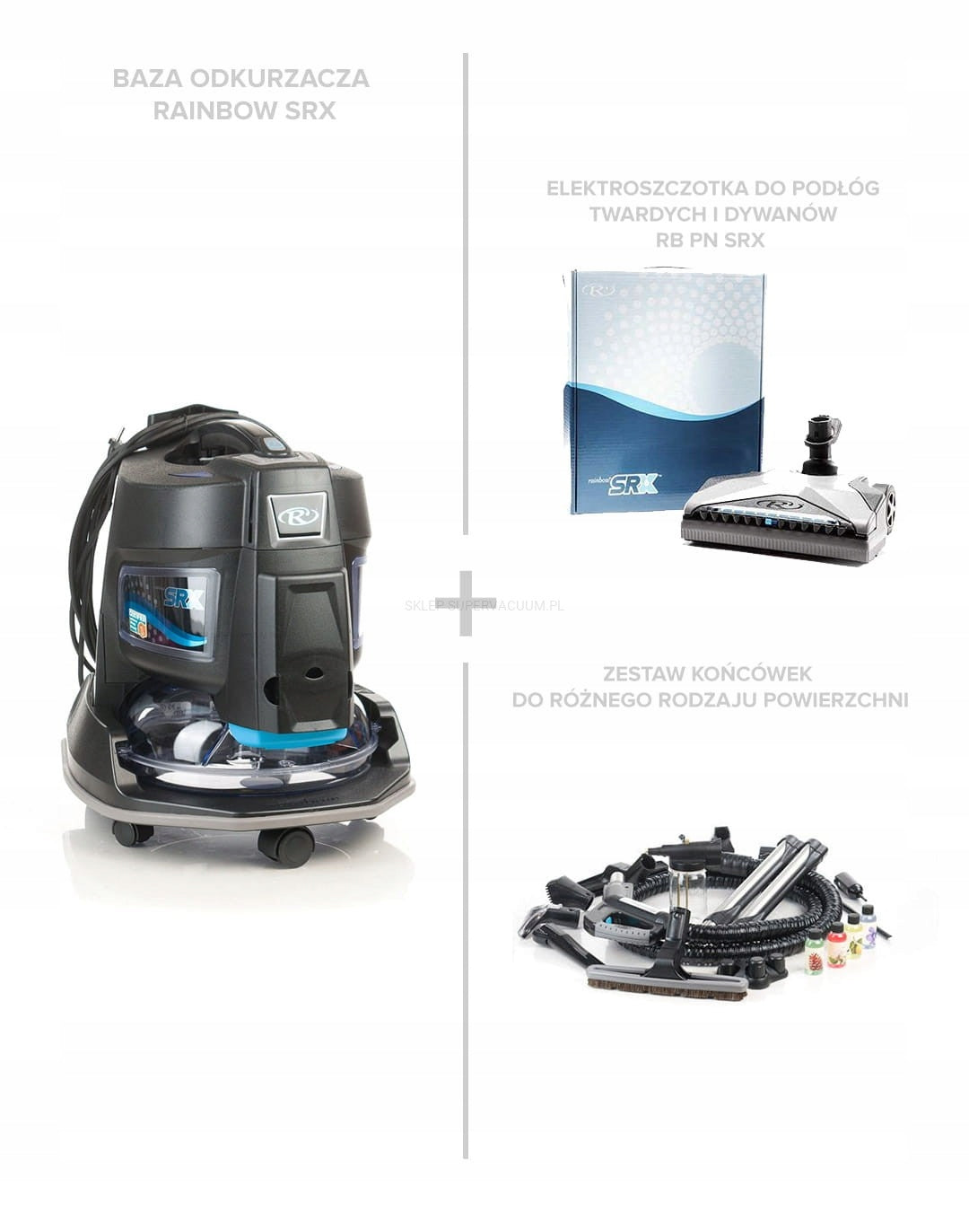 VACUUM CLEANER RAINBOW SRX + ELECTROBRUSH PN ROBOT + FOR WASHING WINDOWS FMART Packaging status original