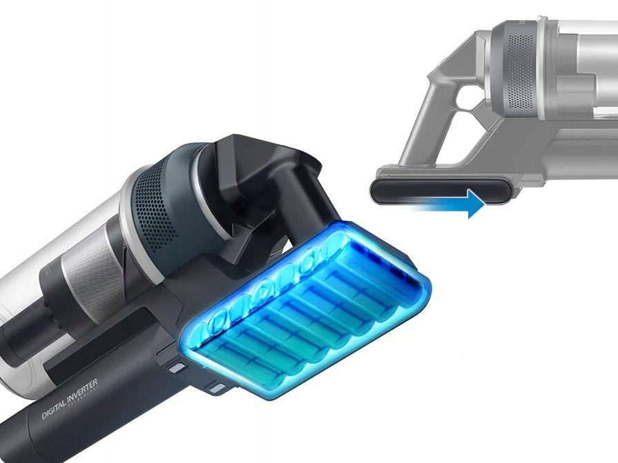 VACUUM CLEANER SAMSUNG VS20C852FTB 580W DISPLAY 60 MINUTES OF OPERATION Power supply rechargeable battery