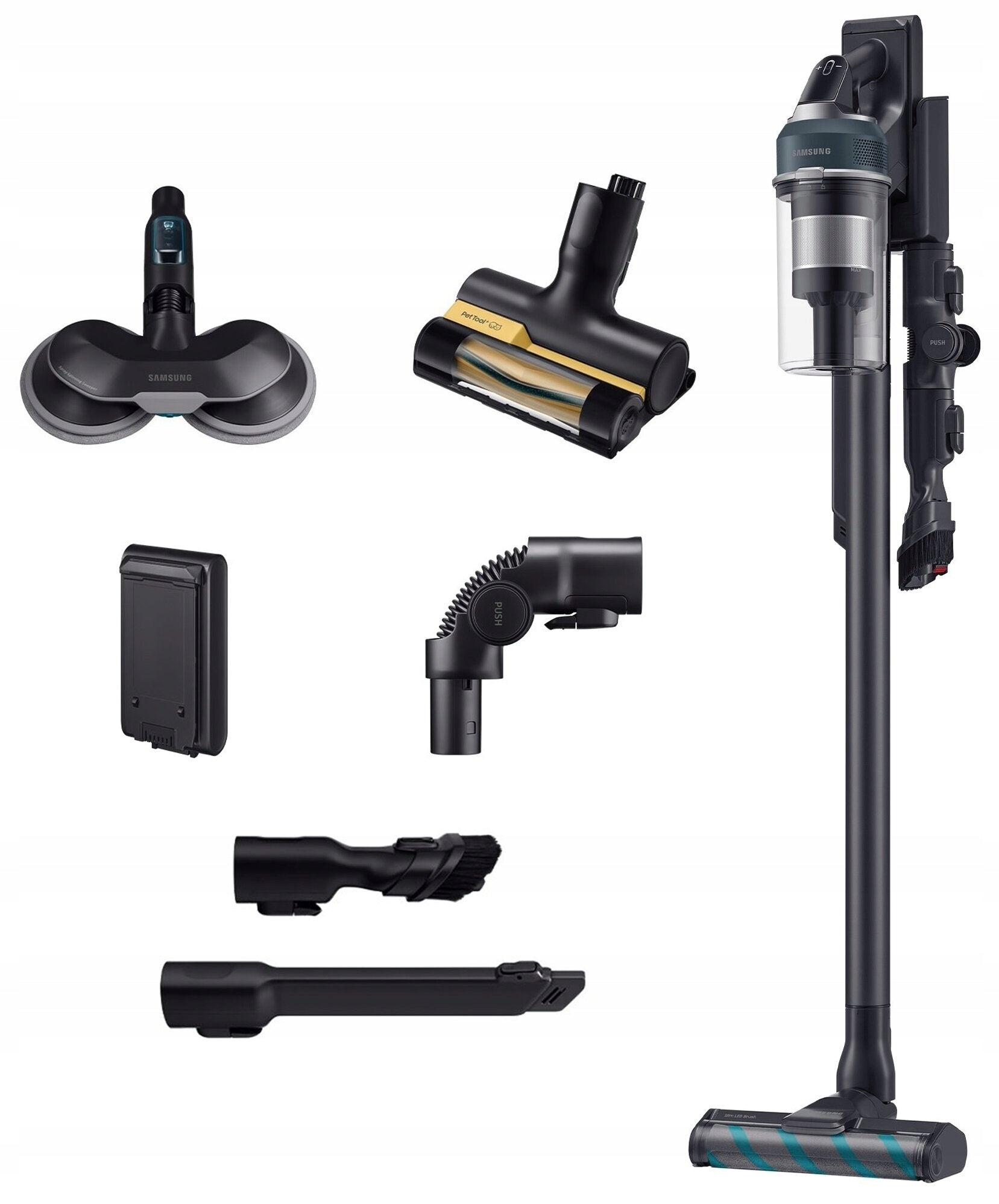 VACUUM CLEANER SAMSUNG VS20C852FTB 580W DISPLAY 60 MINUTES OF OPERATION