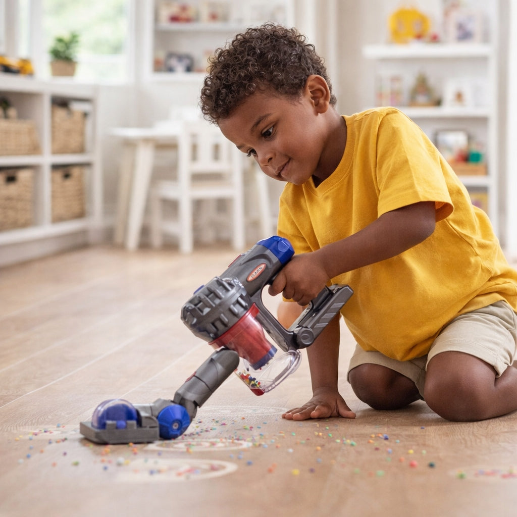 VACUUM CLEANER TOY FOR CHILDREN TOY VERTICAL 3 TIPS THAT VACUUMS Manufacturer code odkurzacz zabawka pionowy DETALihurt