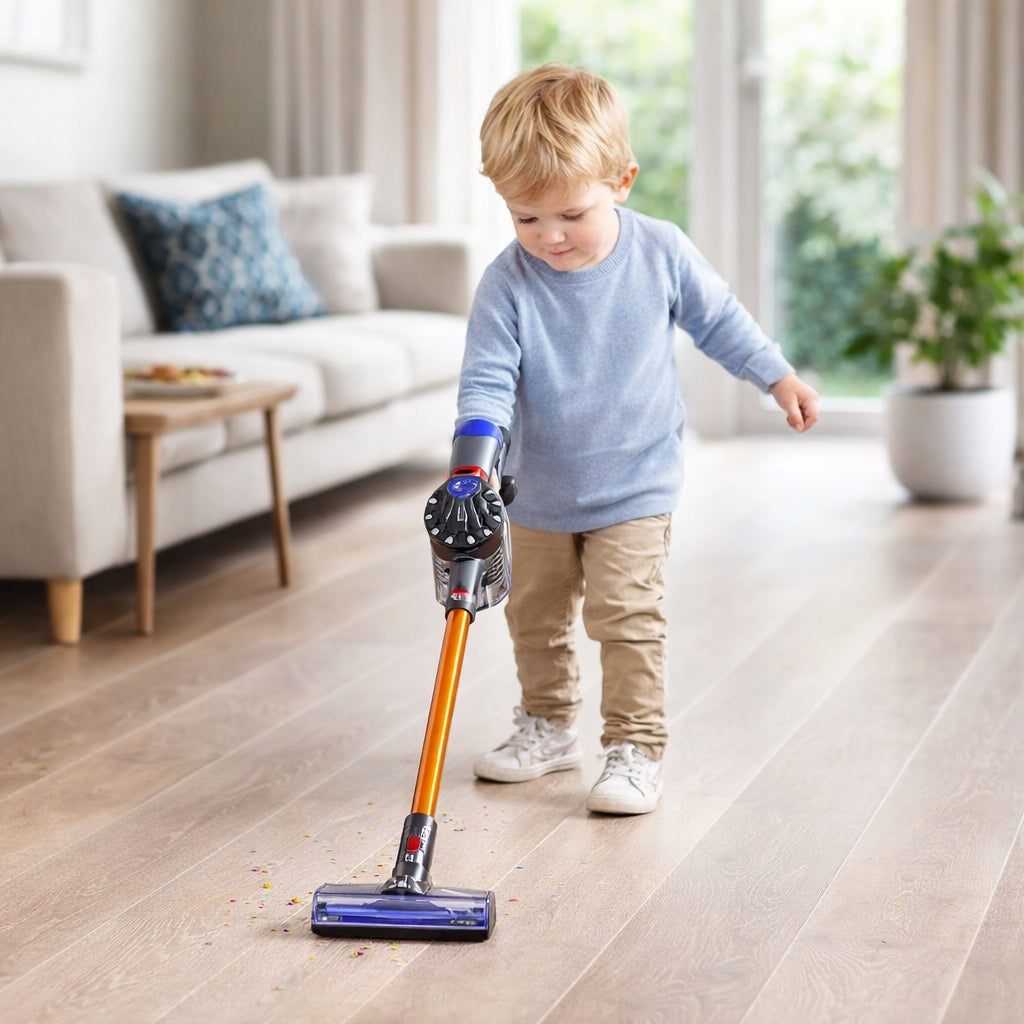 VACUUM CLEANER TOY FOR CHILDREN TOY VERTICAL 3 TIPS THAT VACUUMS Packaging status original