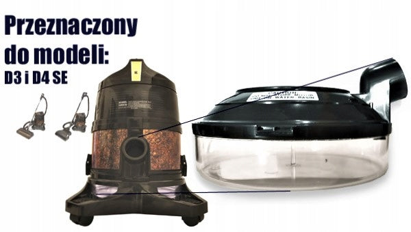 VACUUM CLEANER WATER TANK RAINBOW MODEL SE D3 D4 D4G CONTAINER WATER BOTTLE 2 L Dirty water tank capacity 2 l