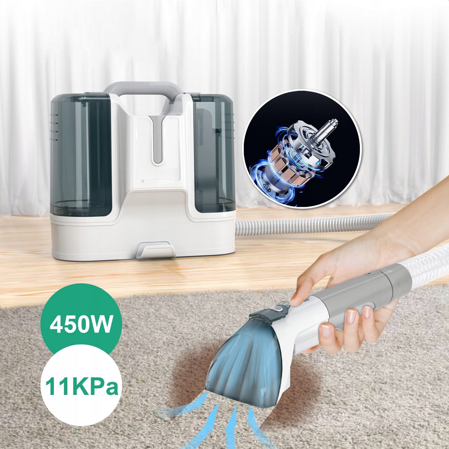 VACUUM CLEANER WITH STEAM CLEANING FUNCTION 2IN1 SPOTCLEANER 450W 11KPA Manufacturer code Mocny środek do czyszczenia
