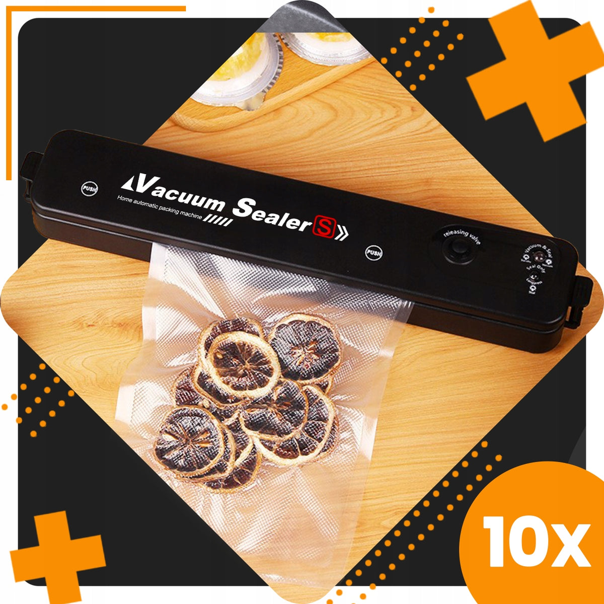 VACUUM FOOD FOIL WELDING MACHINE + 10PCS BAGS Packaging status original