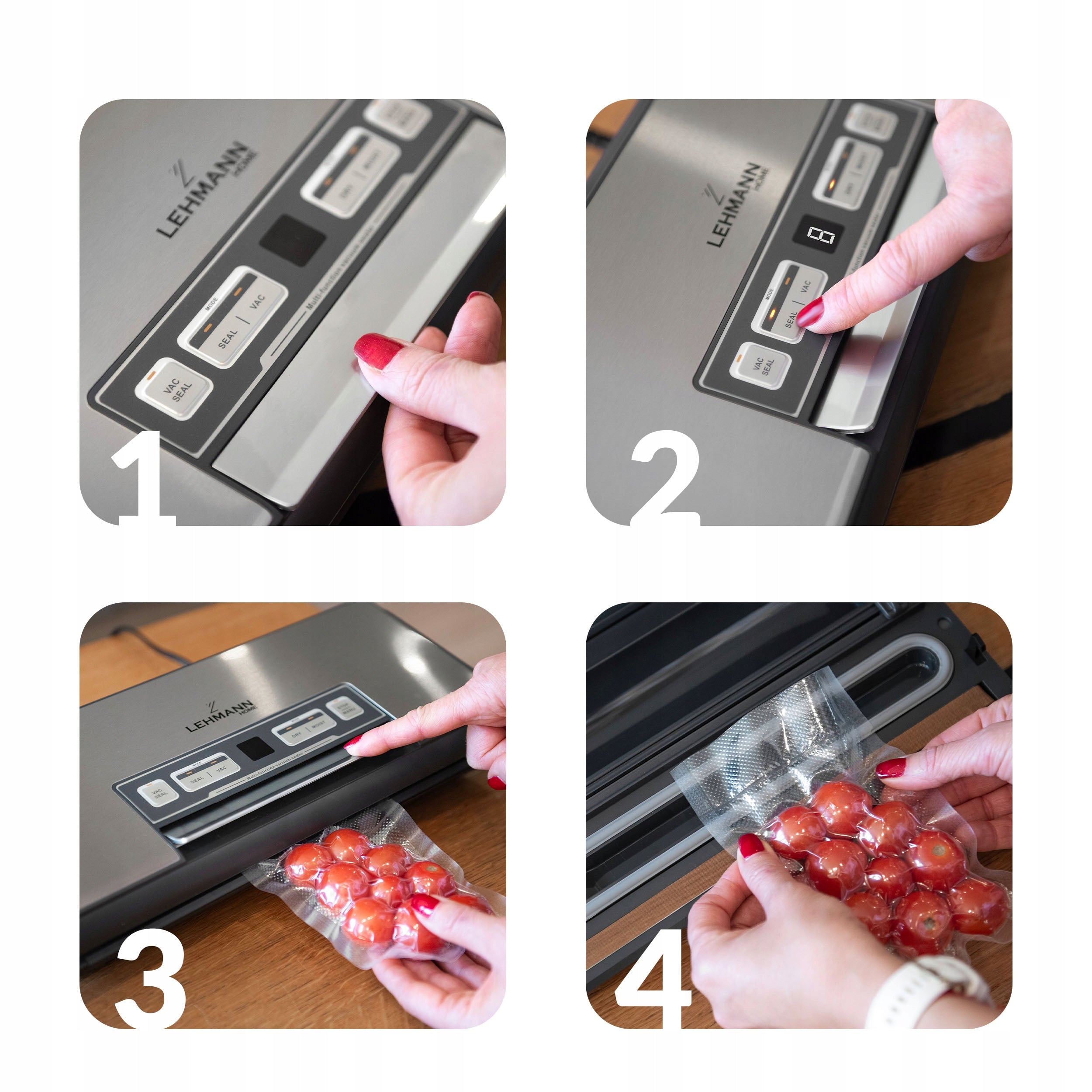 VACUUM SEALER FOR FOOD AUTOMATIC PACKAGING MACHINE FOR FOOD LEHMANN Dominant color silver/gray