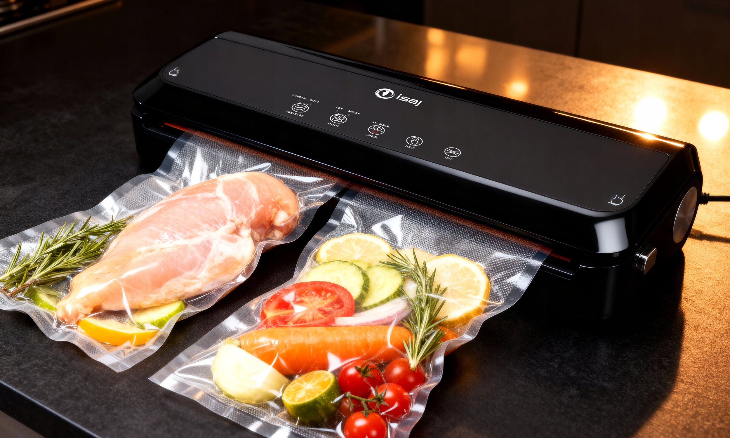 VACUUM SEALER FOR FOOD AUTOMATIC PACKAGING MACHINE ISAJ GL1 + FOIL Model GL1