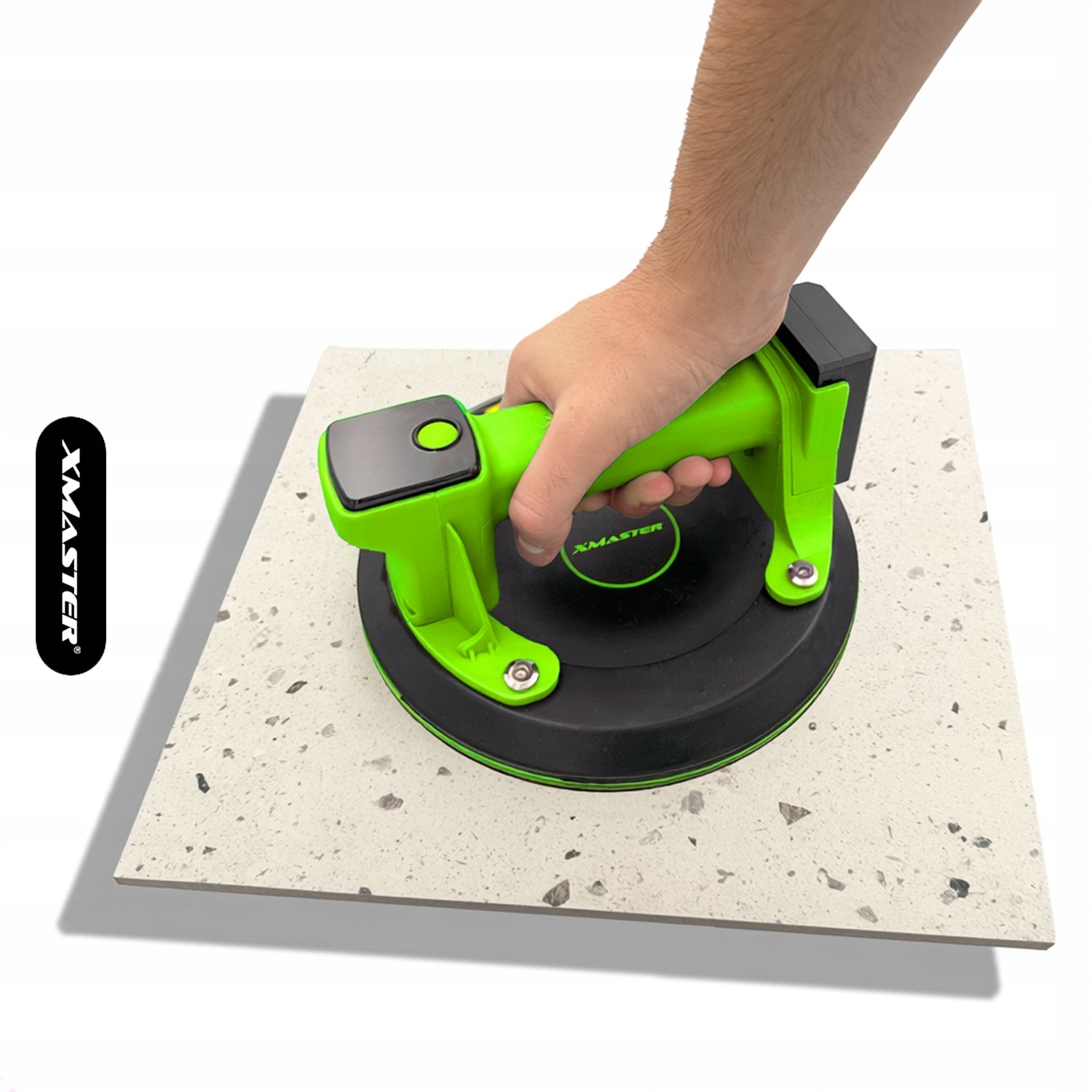 VACUUM SUCTION CUP HOLDER FOR PORCELAIN TILES - ELECTRIC, RECHARGEABLE, 2x BATTERIES Manufacturer code Przyssawka elektryczna akumulatorowa 1500mAh