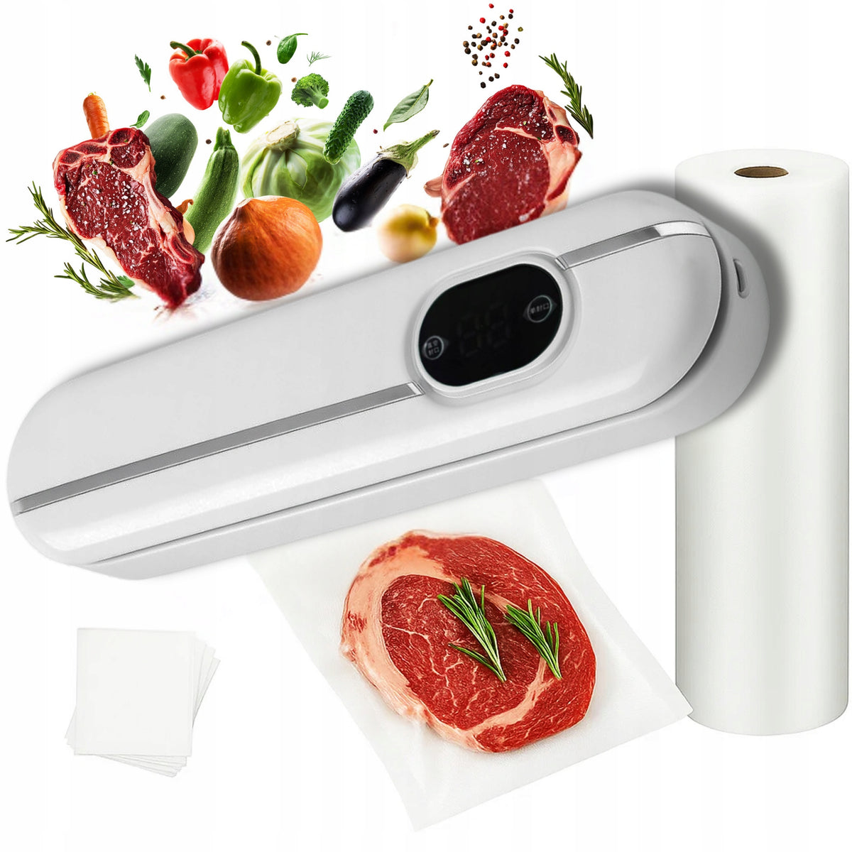 VACUUM WELDING MACHINE FOR FOOD FOIL PACKING MACHINE 120W + 10 BAGS FREEBIE