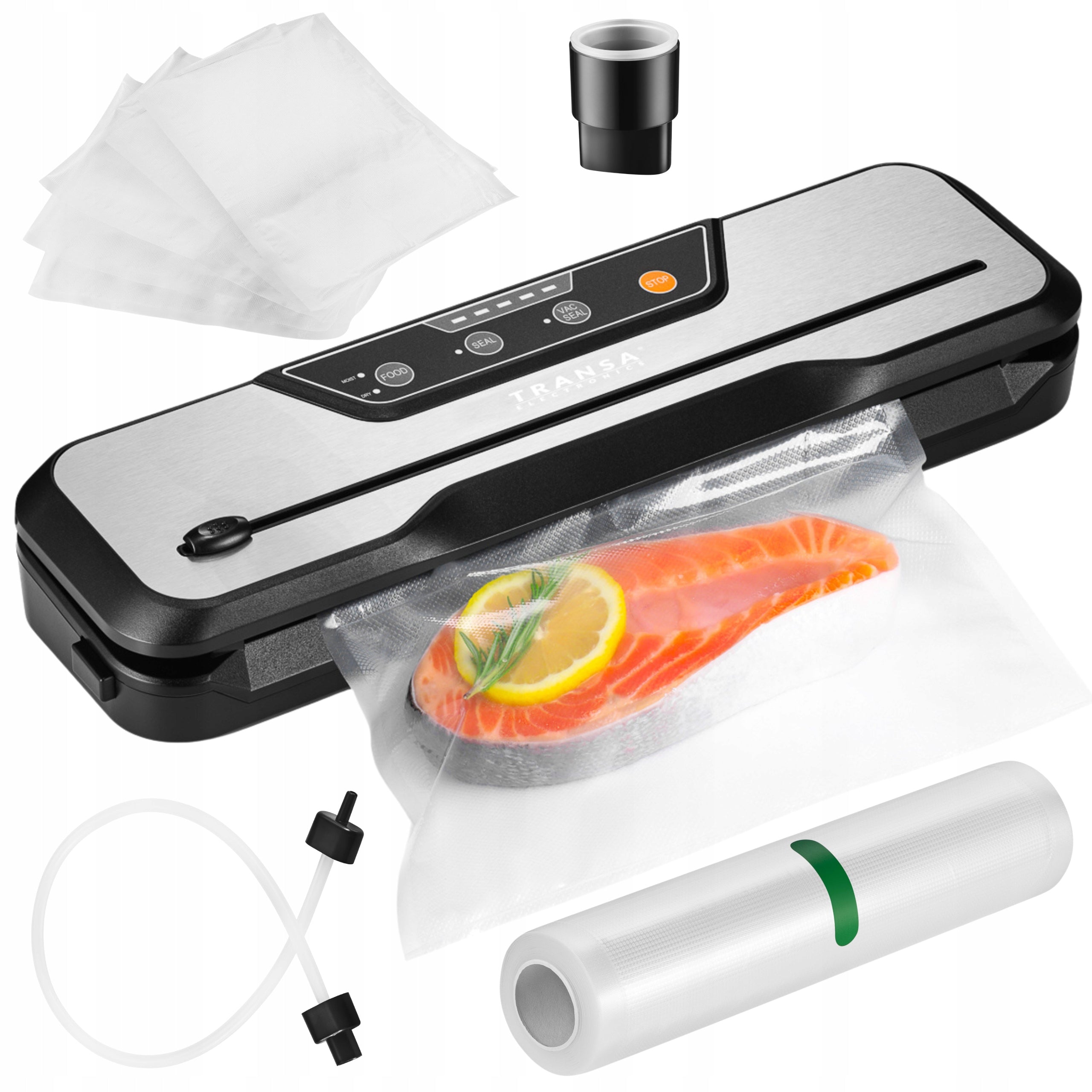 VACUUM WELDING MACHINE Food packaging machine 3 FUNCTIONS FOIL BAGS ADAPTERS 160W