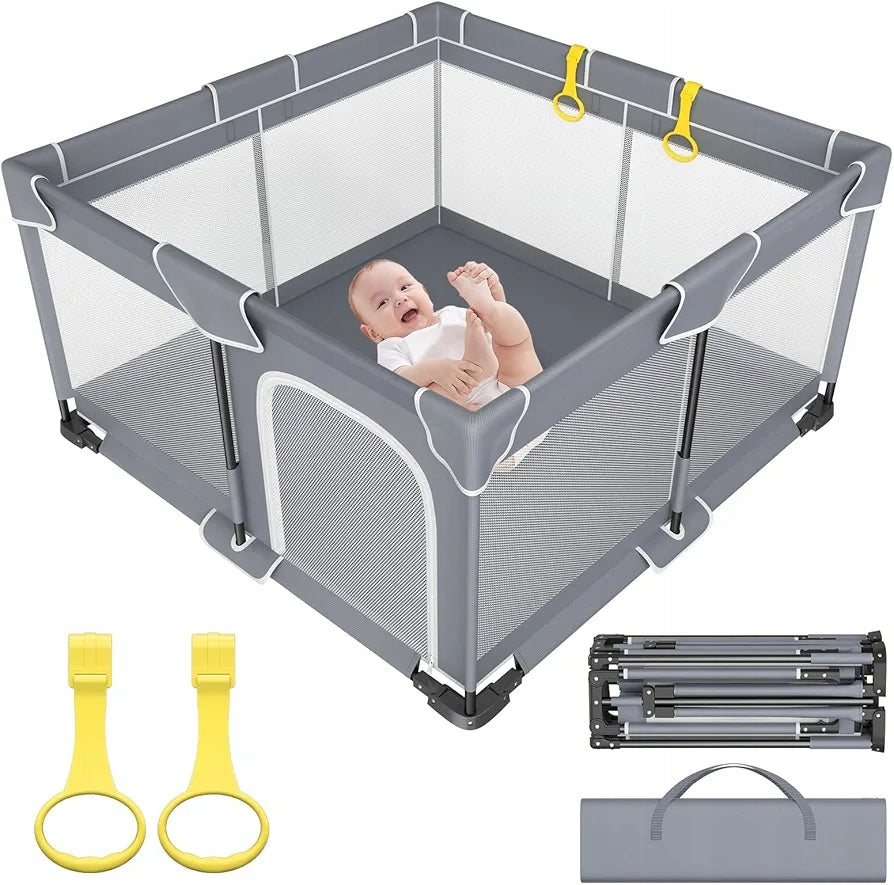 VANCLE PLAYPEN FOR CHILDREN – 127x127x68CM, GREY