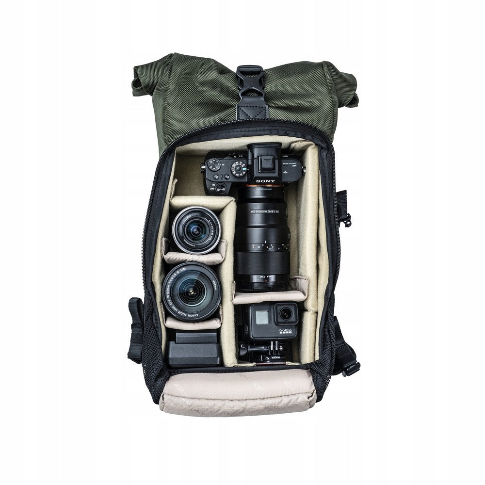 VANGUARD SELECT 39RBM roll-top photo backpack, green Color green