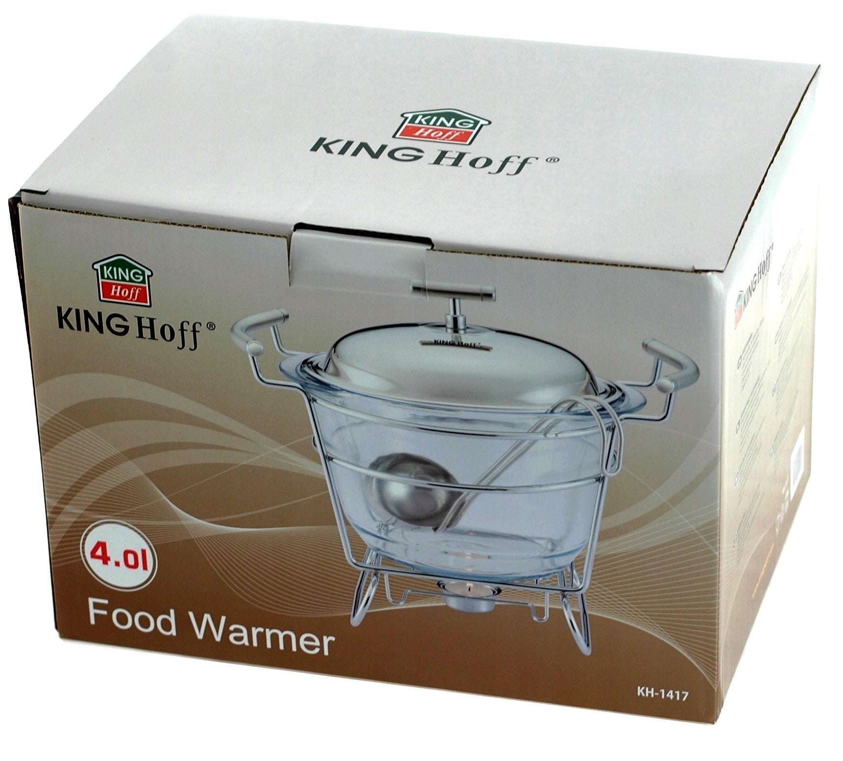 VASE 4 L Dish Warmer Heat Resistant Glass Dish in Stand Packaging status original