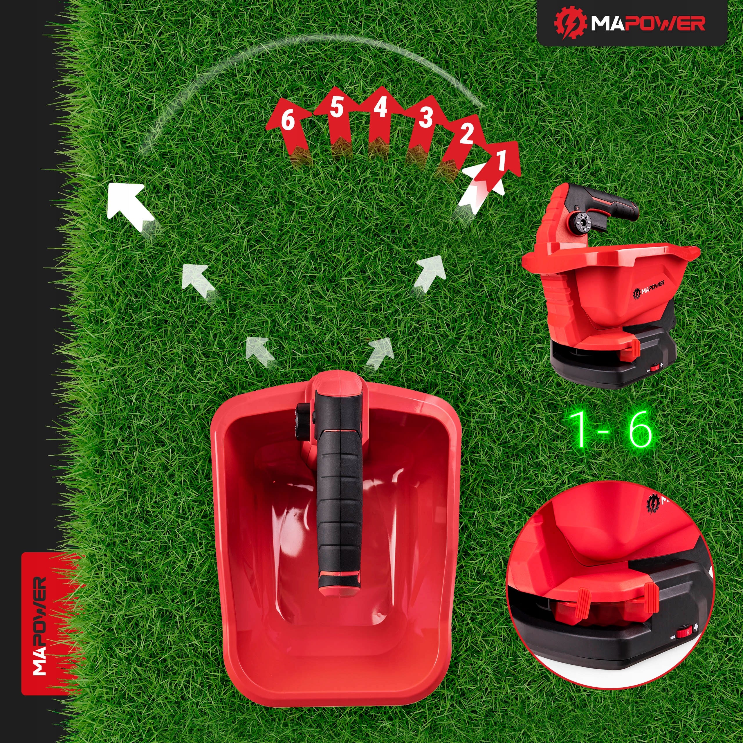 VEGETABLE FERTILIZER GRASS SEED DRILL GARDEN SPREADER 2 Ah Packaging status original