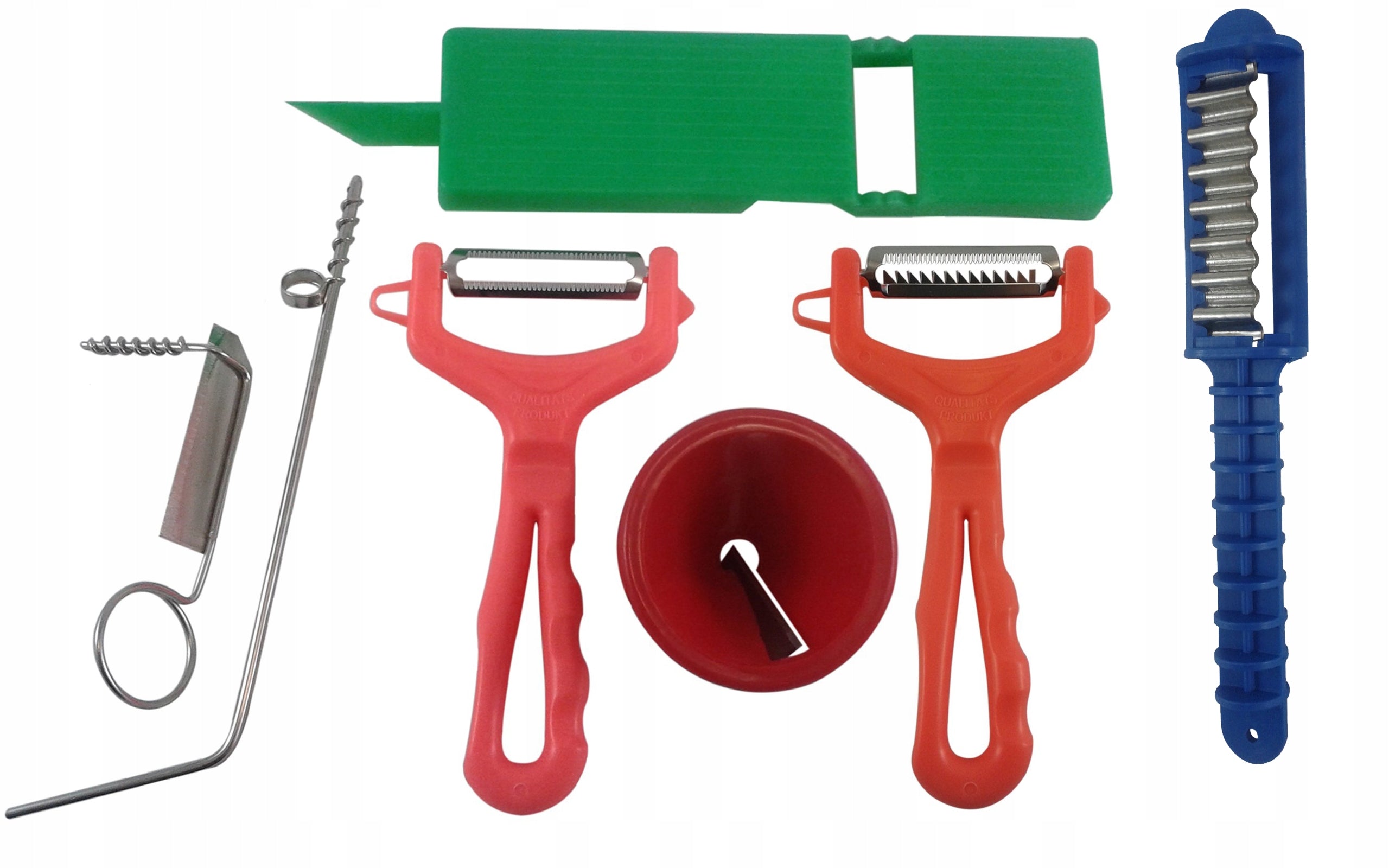 VEGETABLE SET: PEELER 2PCS FRENCH FRIES KNIFE 2PCS PENCIL SHARPENER SLICER #23 Brand no brand