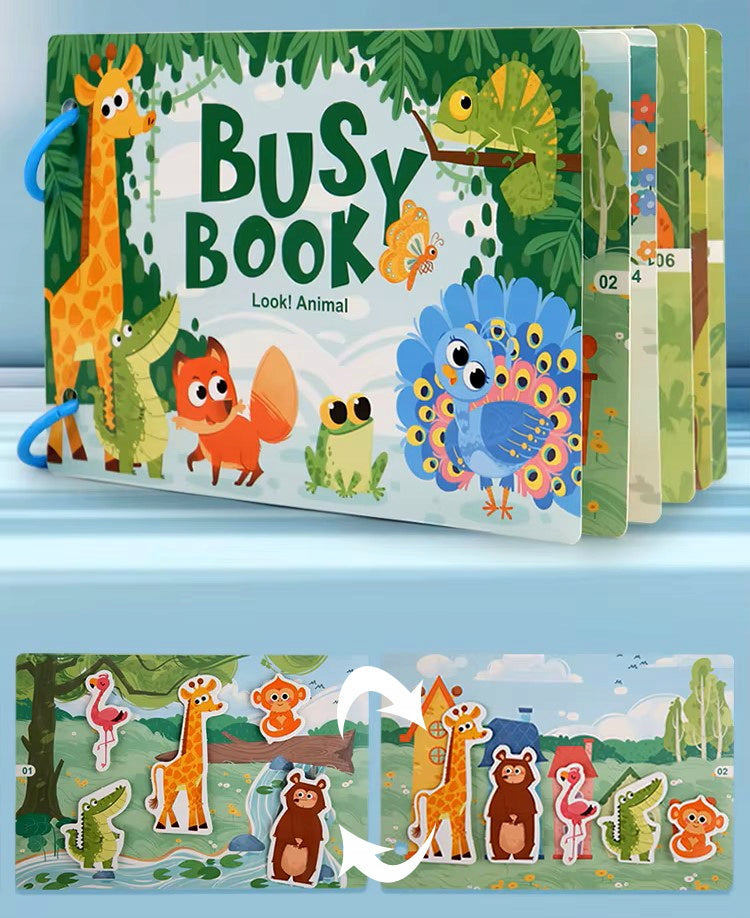 VELCRO BOOK BUSY BOOK FOR CHILDREN ANIMALS VELCRO PUZZLE Packaging status original